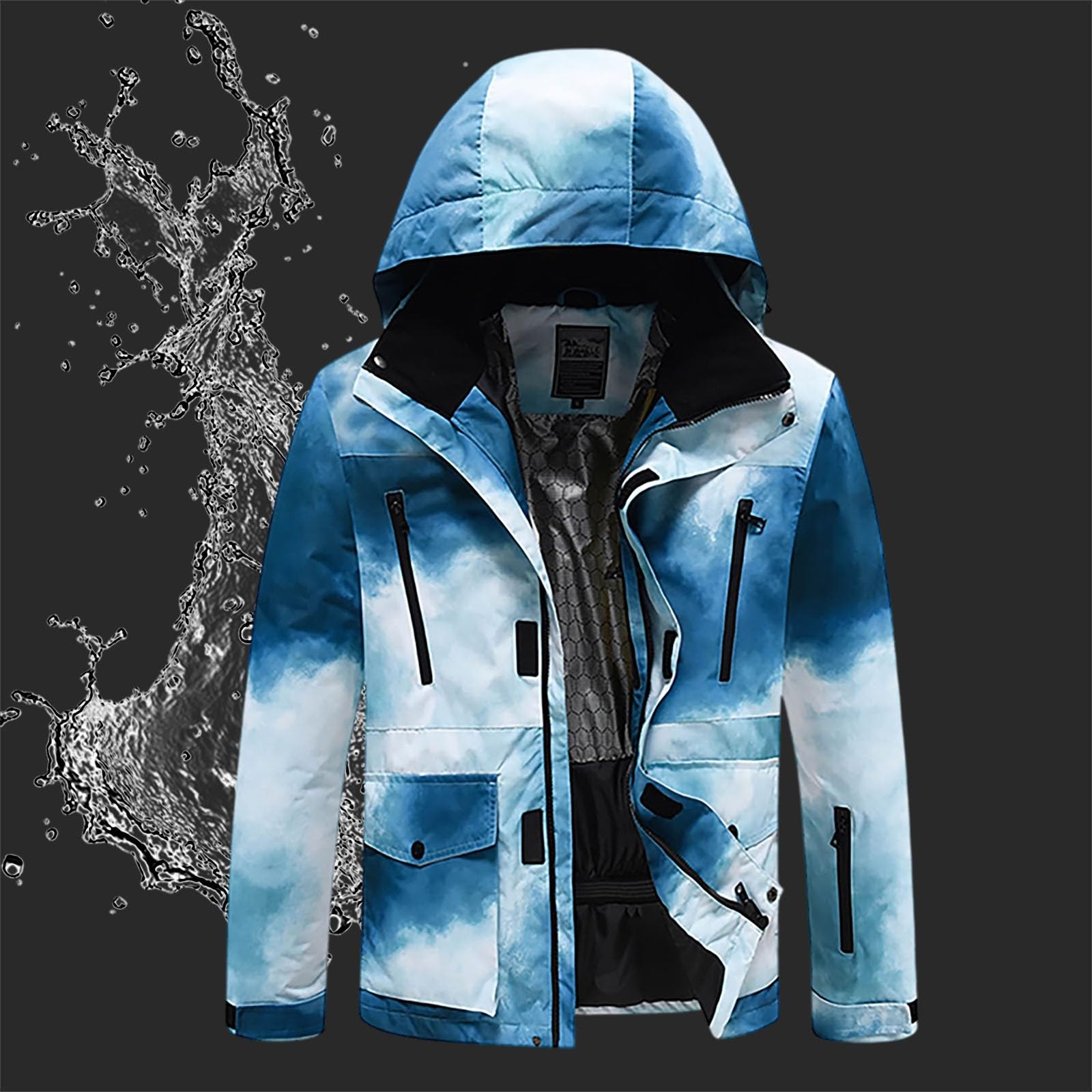 Generico Giacca Da Neve Uomo Antivento Giacca Sci Tecnica Giubbotto Uomo Invernale Termica Cappotto Pesante Giacche Da Lavoro Giaccone Trekking Calda Giacchetto Parka