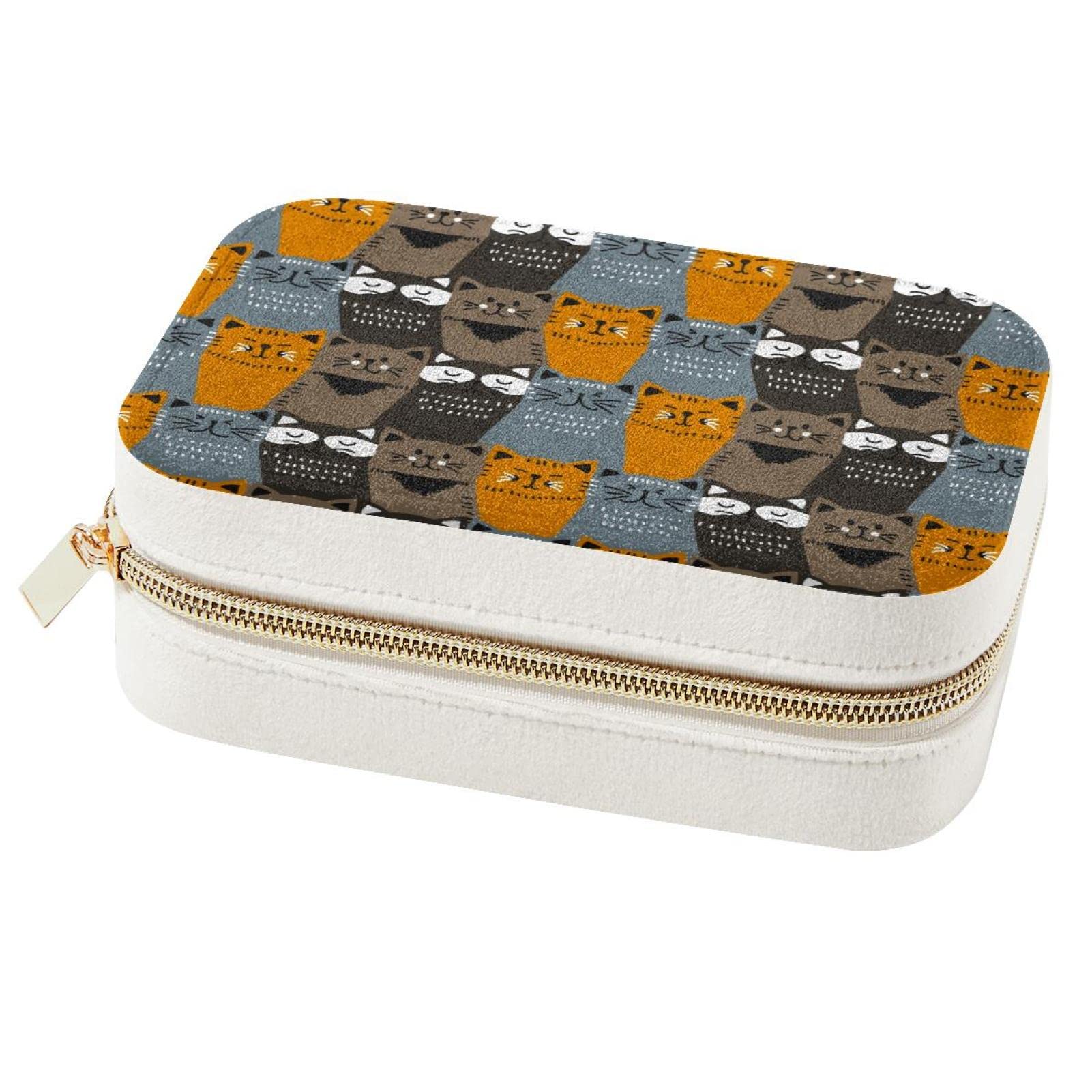 Boîte à bijoux chat portable idéale pour vos week-ends et vacances