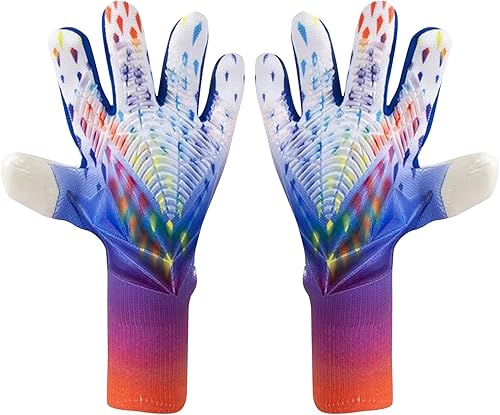 Miniatura 3 de Camidy Guantes de portero de fútbol para jóvenes y adultos, transpirables, resistentes a la abrasión, guantes de portero con palma de látex
