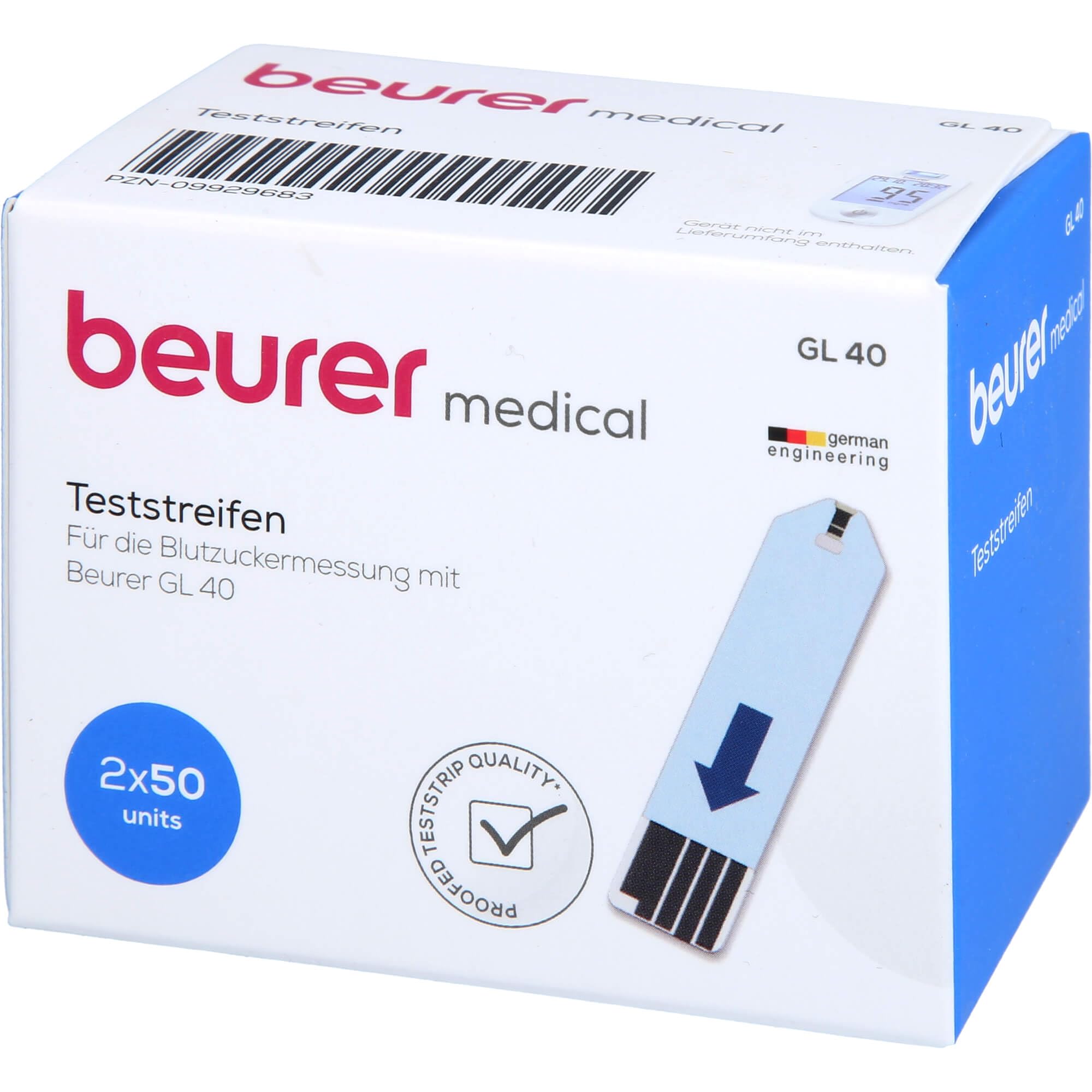 BEURER GL40 Blutzuckerteststreifen 100 St
