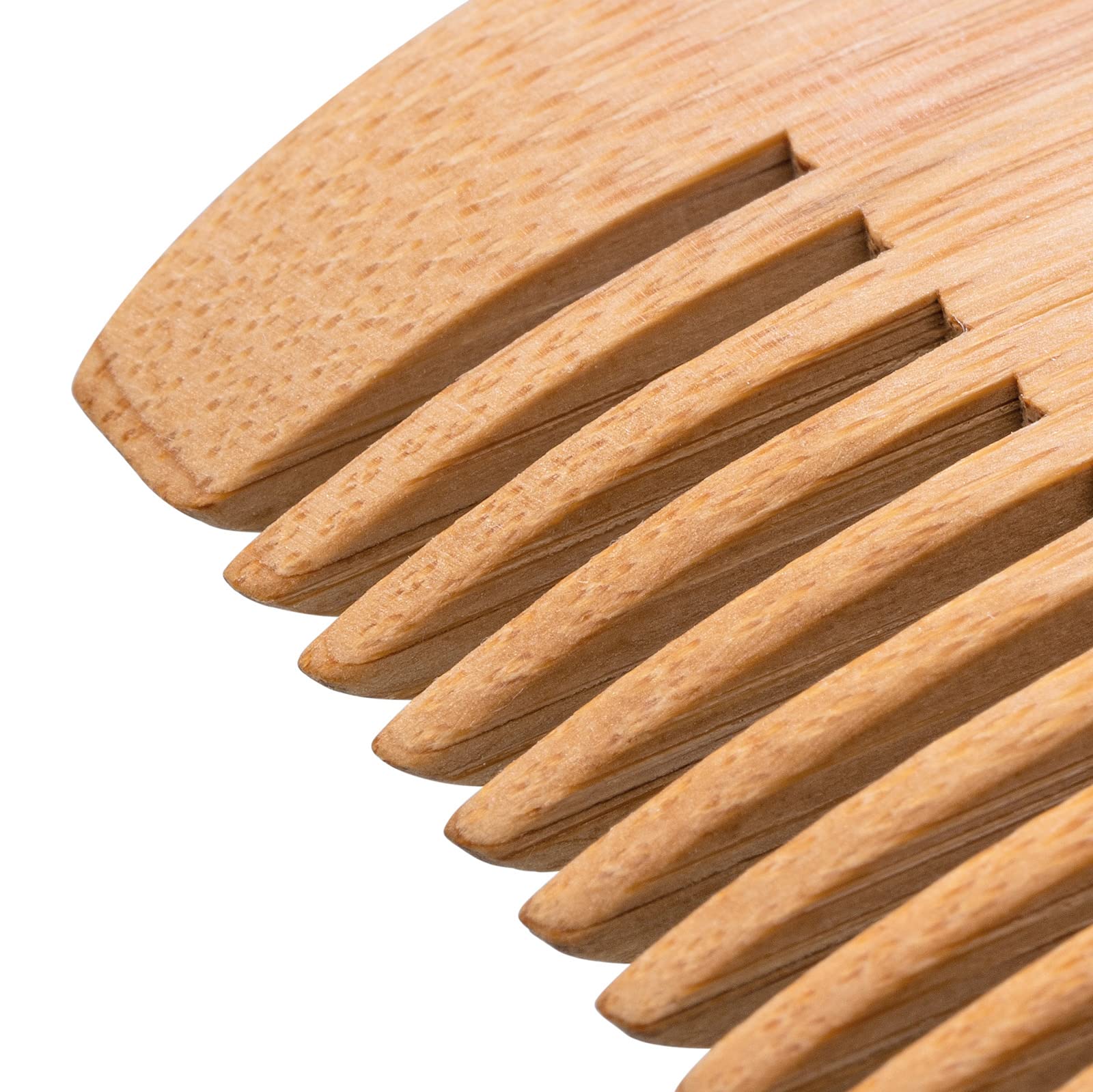 MASSAGE-EXPERT Peine de madera de bambú, grueso y fino, para el cabello, la barba, el bigote y el masaje de la piel, agradable sensación en la piel, antiestático gracias al material natural