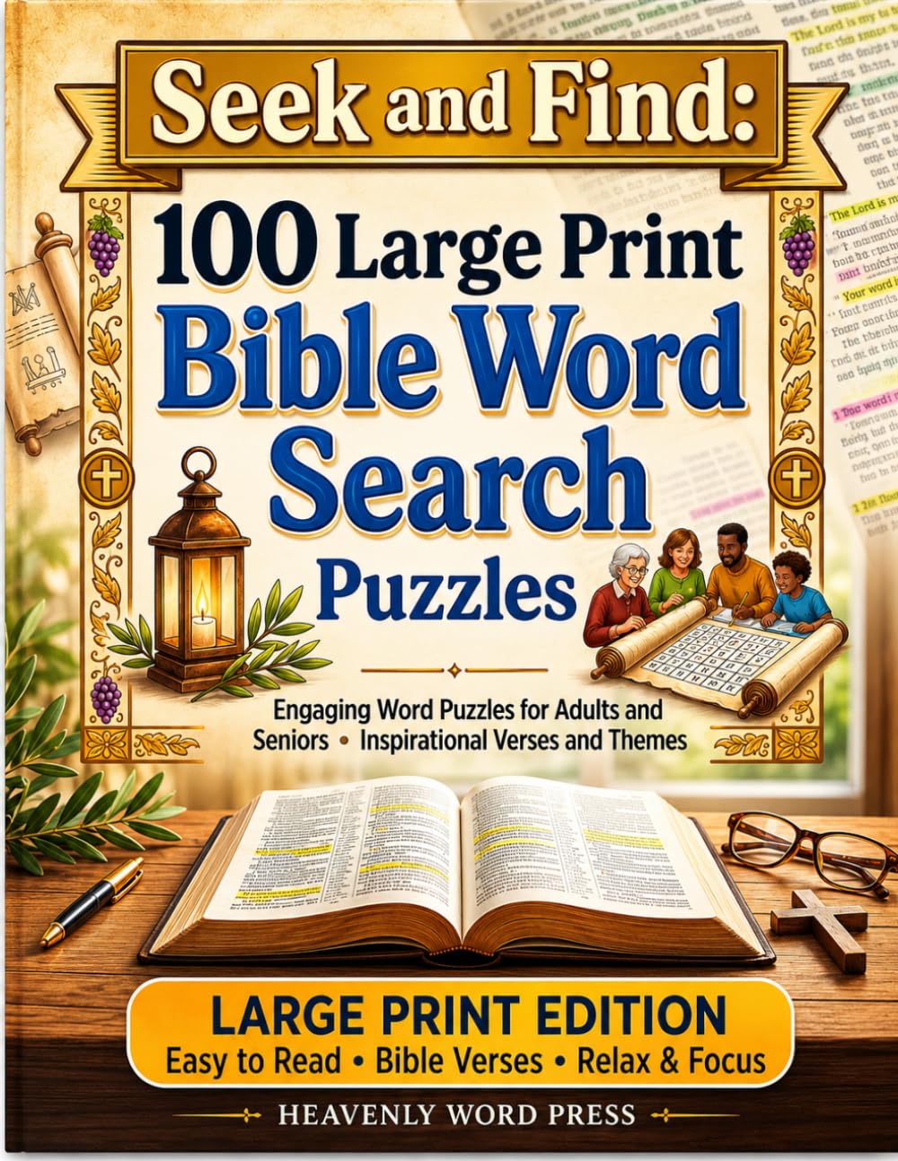 Seek and Find: 100 Large Print Bible Word Search Puzzles