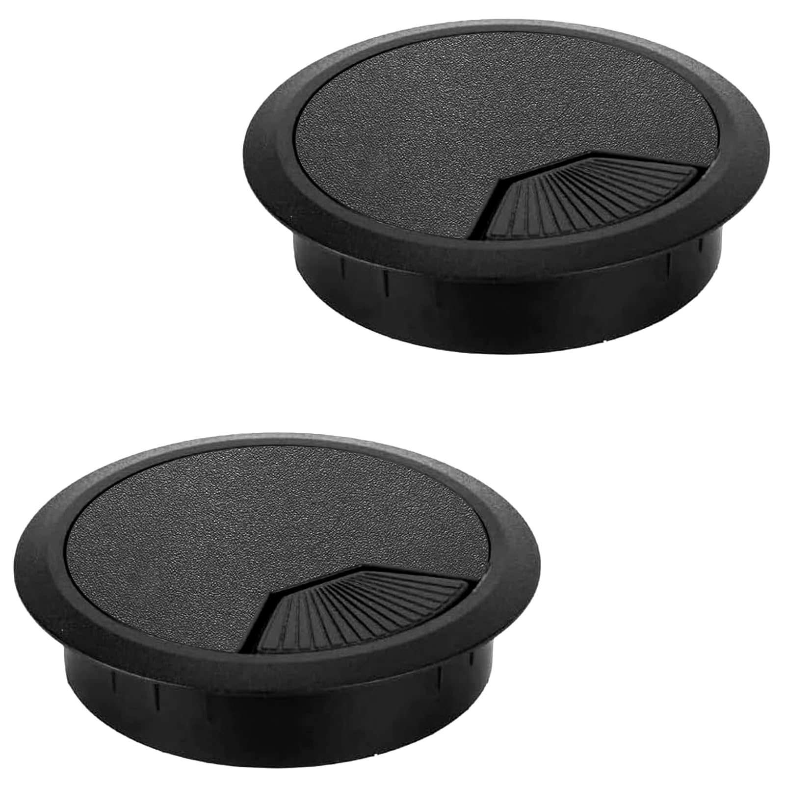 Licqic 2 Pcs 80Mm Desk Cable Grommets, Round Desk Cable Hole Cover, Computer Desk Cable Hole Caps, For Desktop Cable Organizer