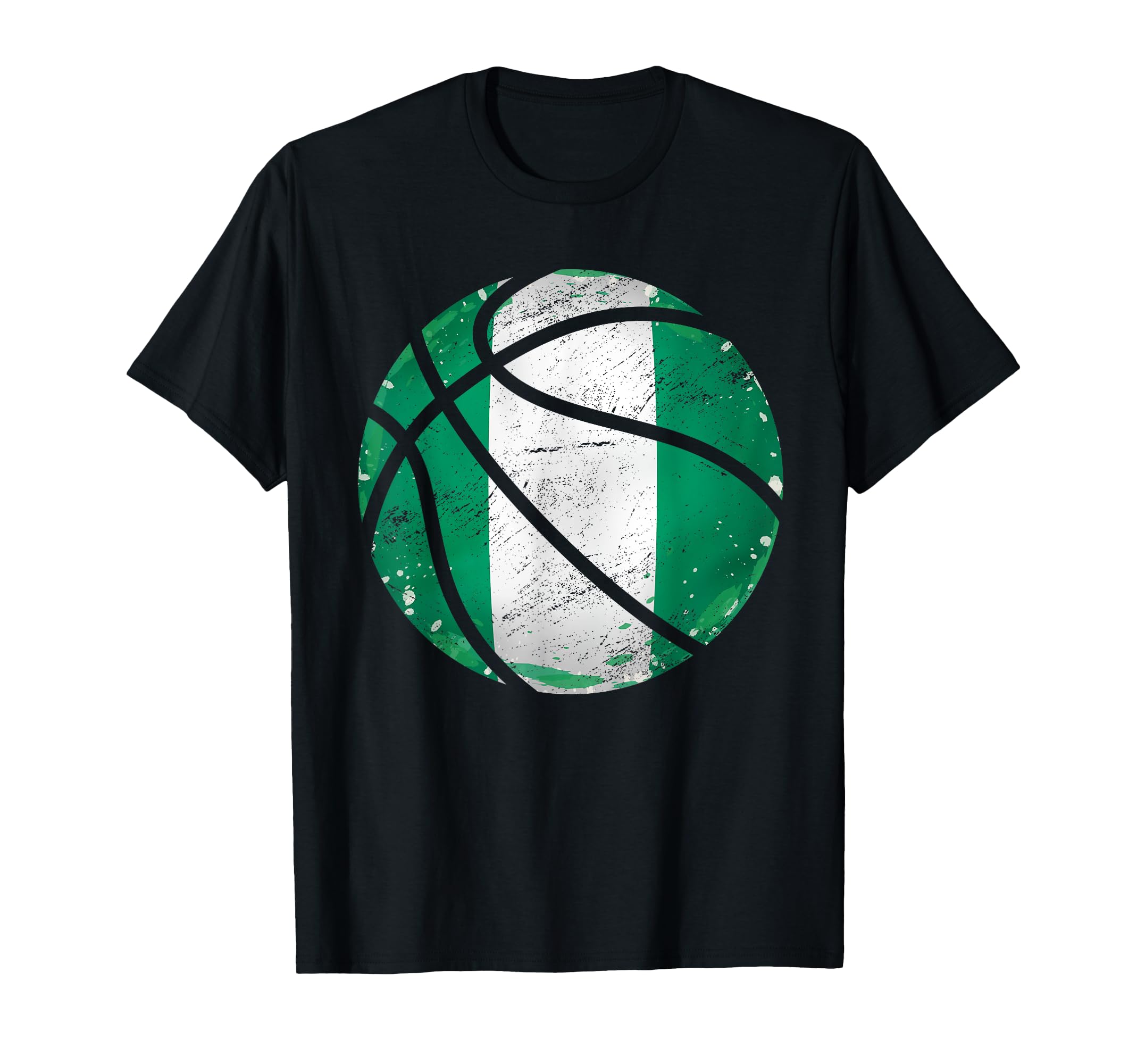 Basketball Player Nigeria Nigerian Flag Nigeria T-Shirt