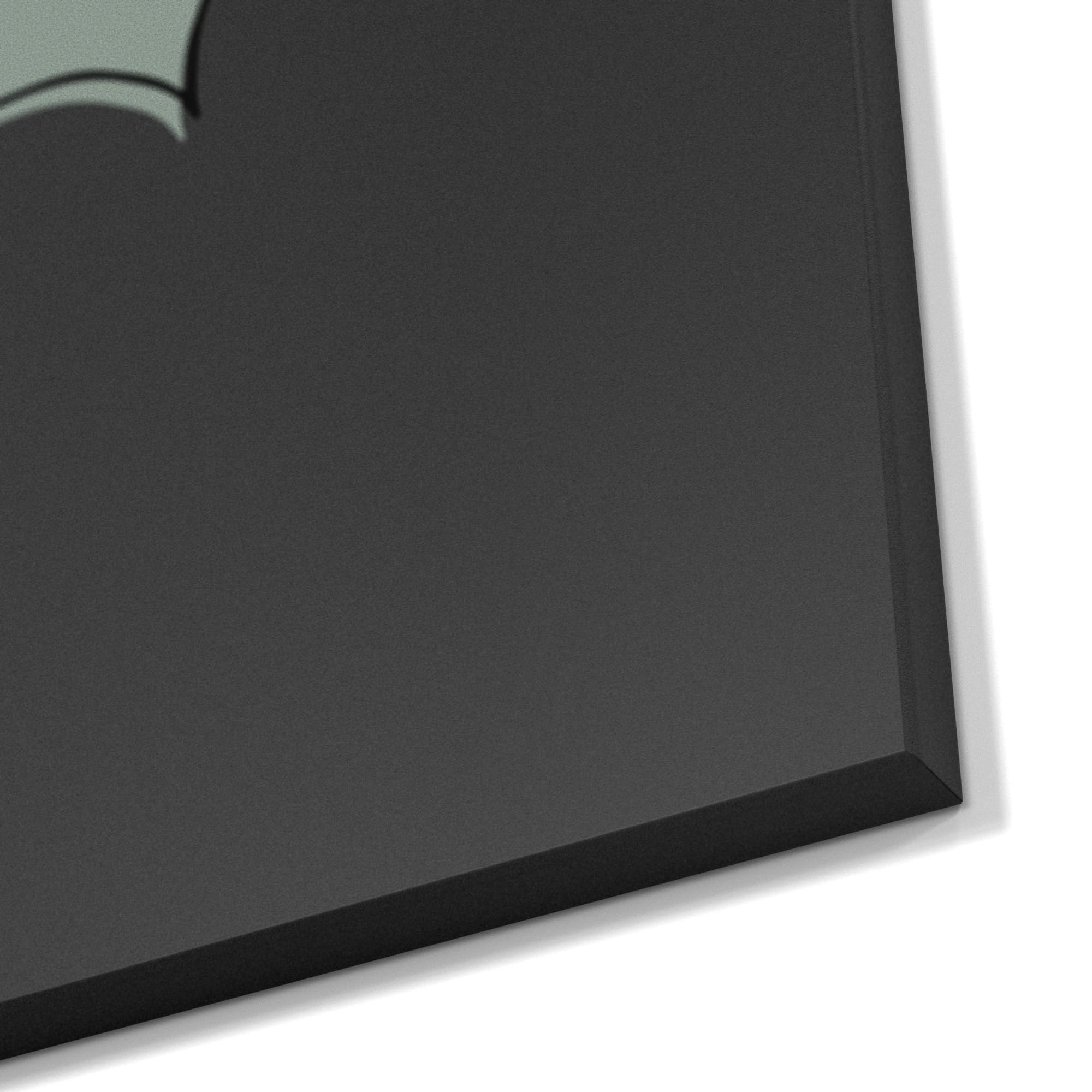 DEQORI Magnetische Kreidetafel mit UV-Druck | Motiv Monstera in Bewegung | Design rechteckig 90x60 cm | Kreide Metalltafel beschreibbar – Wanddeko für Küche, Flur, Kinderzimmer & Büro