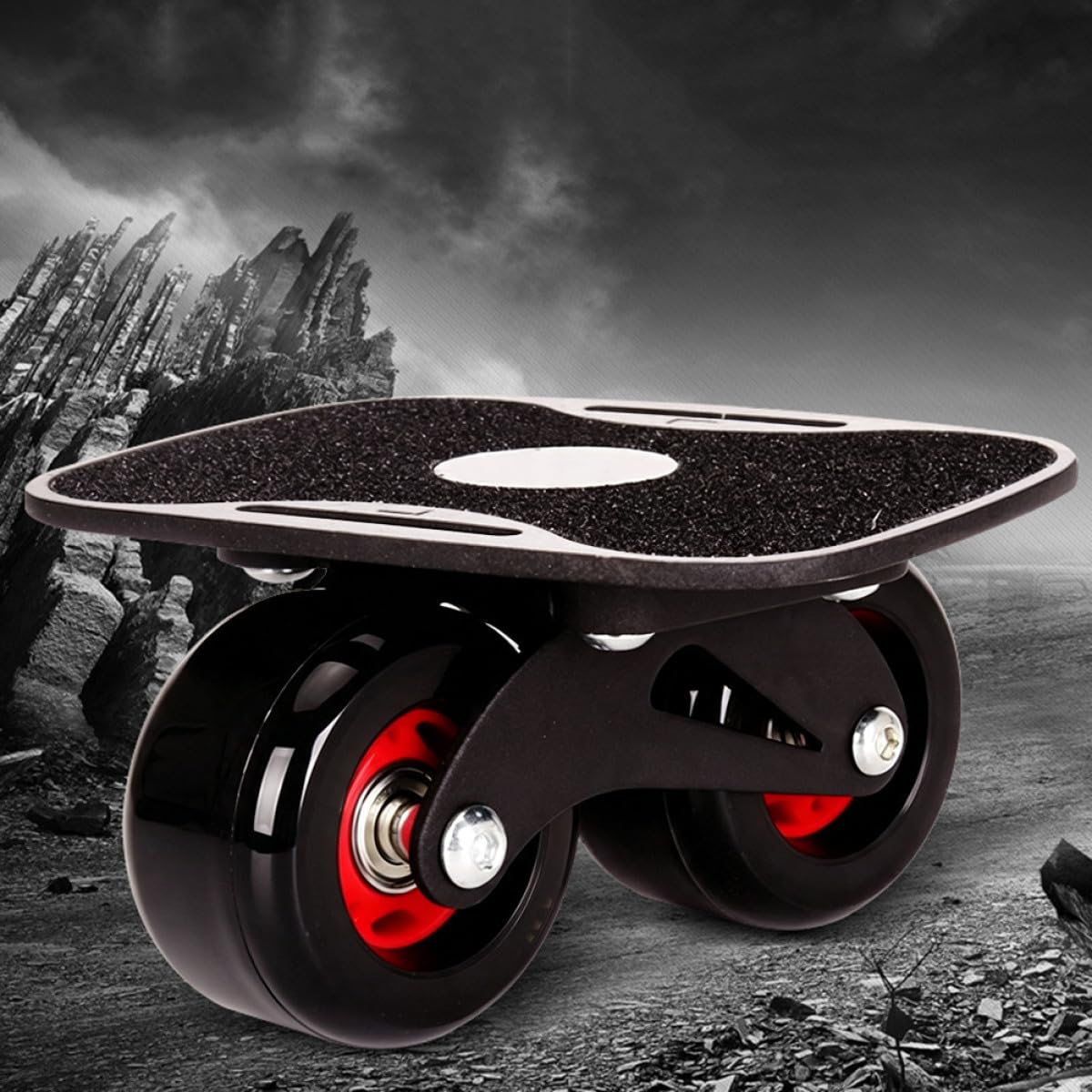 BESTYASH Split Skateboard in Lega di Alluminio Nero Scorrimento Sicuro e Buon Controllo, per Festa Estiva e Commuting Stile