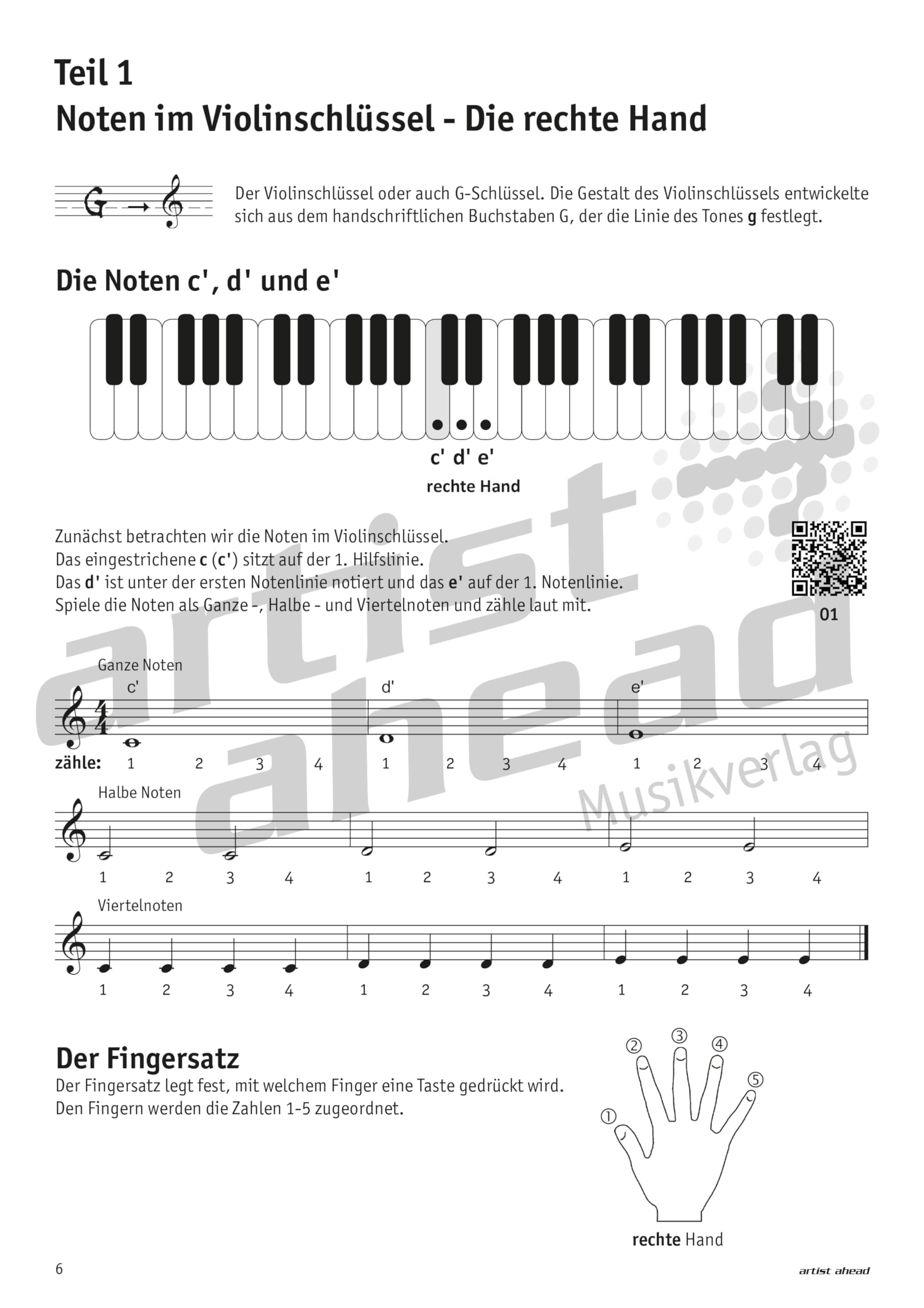 Einfach Klaviernoten lernen für Anfänger!: Das superleichte Notentraining für Klavier & Keyboard - einfach Noten lesen lernen im Violin- und Bassschlüssel (inkl. QR-Codes + Audio-Download)