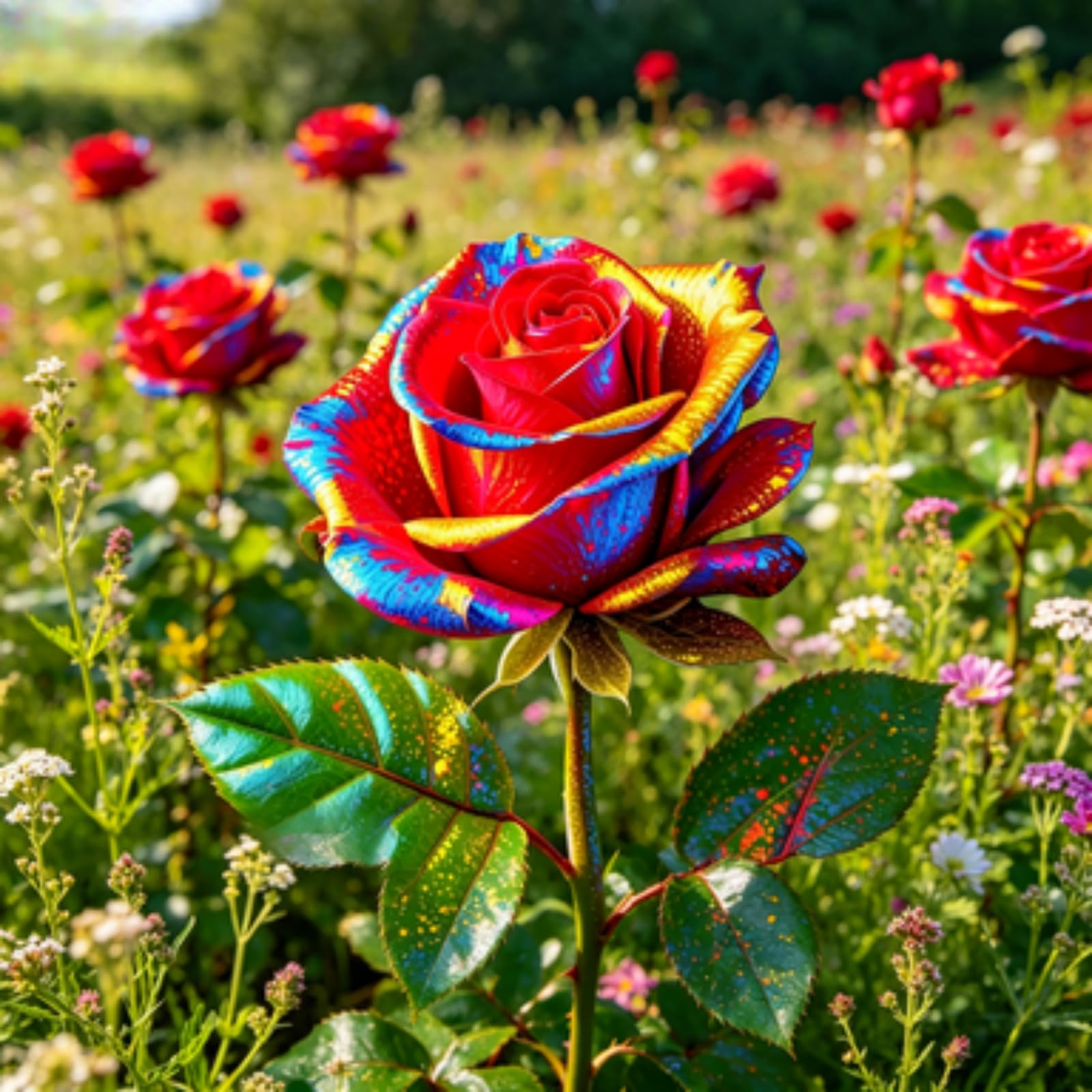 Selten Rosenpflanzen, Rosenrhizom, Rosa, Kältetolerant Mehrjährig, GartenverschöNerung, Pflegeleicht-5Rhizome-F