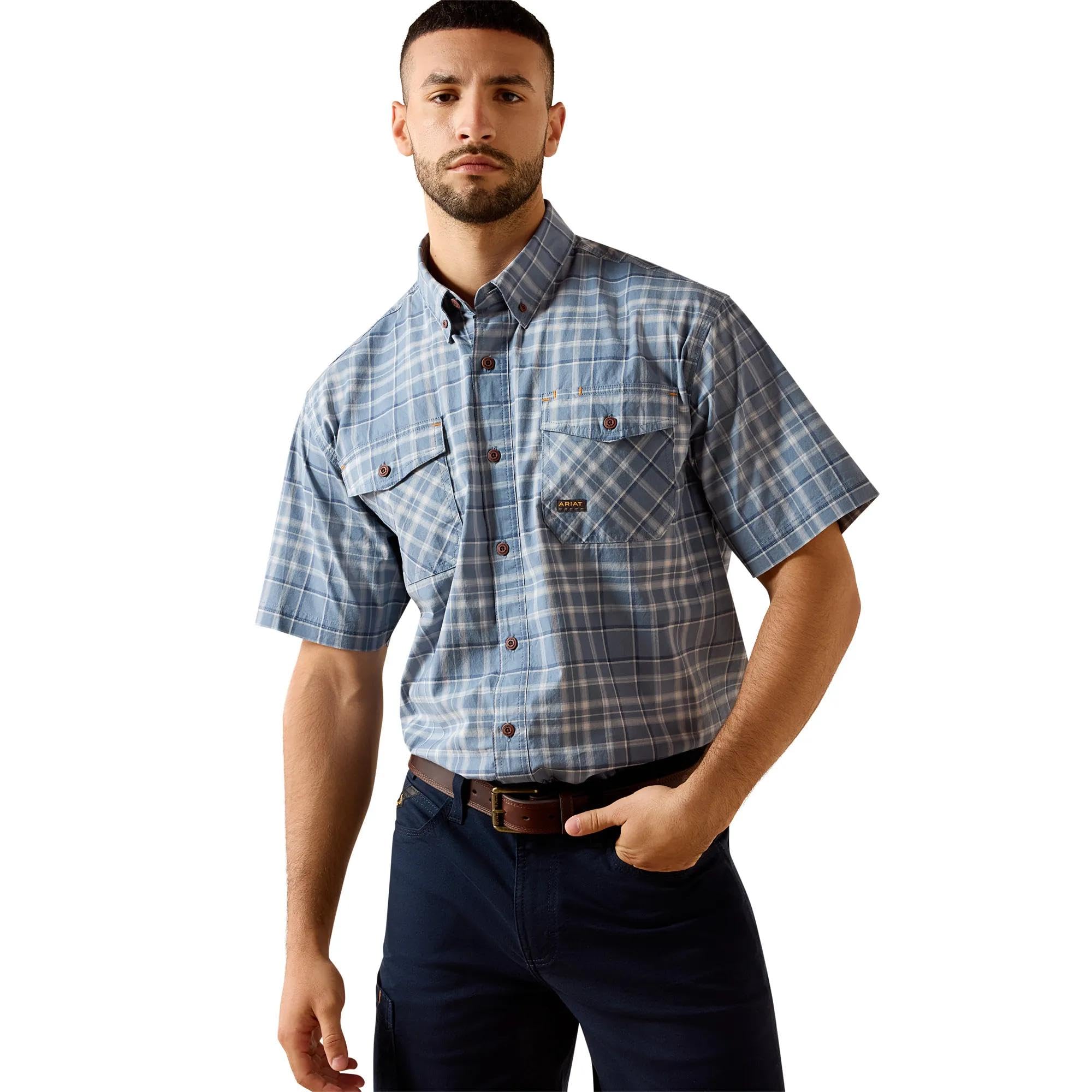 Ariat Mens Rebar Made Tough Durastretch Work Shirt