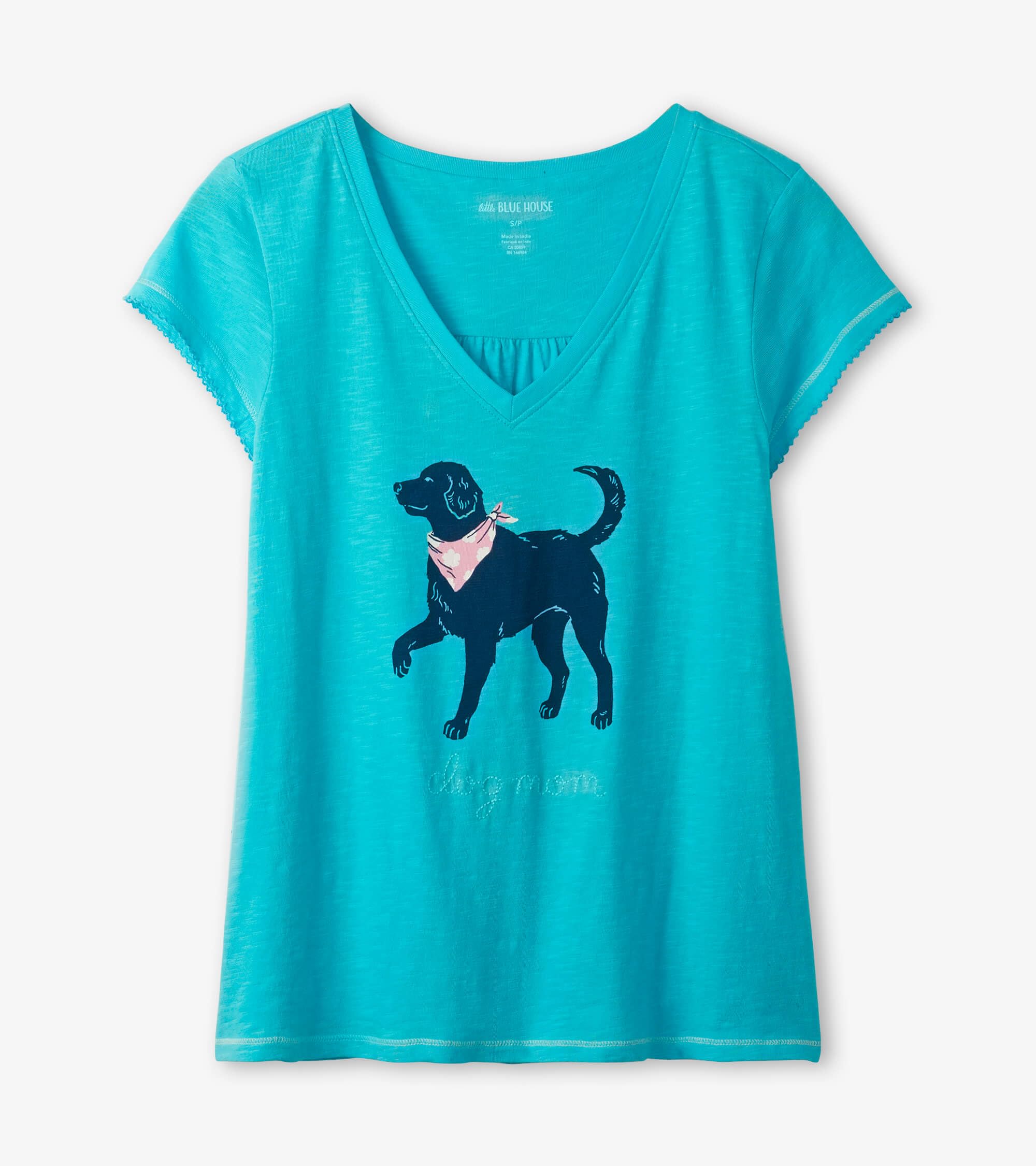 Little Blue House Women's Women's Short Sleeve Tee Pyjama Top Pajama Top (Pack of 1)