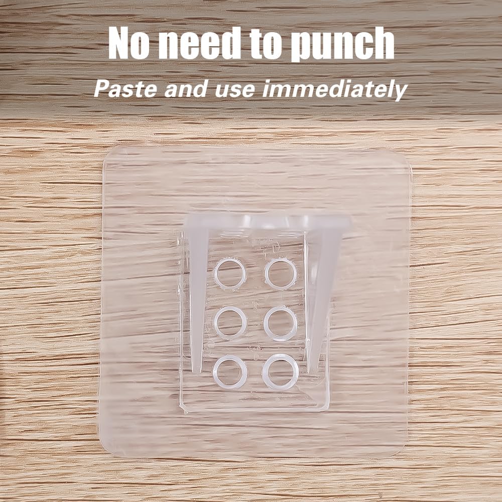 5PCS Shelf Support Adhesive Pegs Closet Partition Bracket Cabinet Support Clips Wall Hanger Sticker for Kitchen Bathroom
