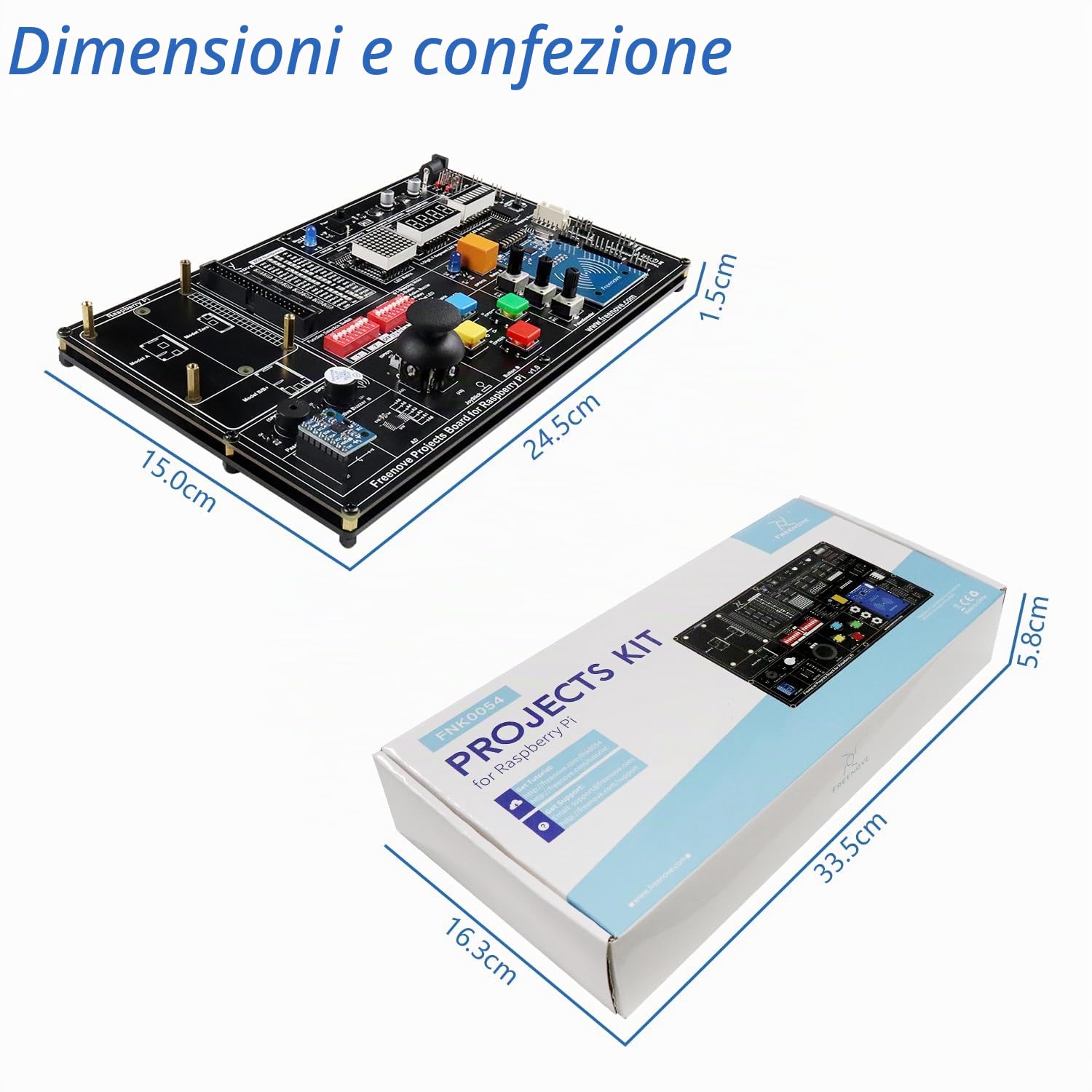 Freenove Projects Kit for Raspberry Pi 5 4 B 3 B+ 400 Zero 2 W, Simple Wiring, 860-Page Detailed Tutorial, Python C Java Scratch Processing Code, 132 Projects (Raspberry Pi NOT Included)