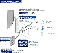 Vista 4 de Foset 49491 Electric Shower Head - Instant Hot Water, 4 Temperature Levels - Hand Shower Head with 5 ft Hose Included