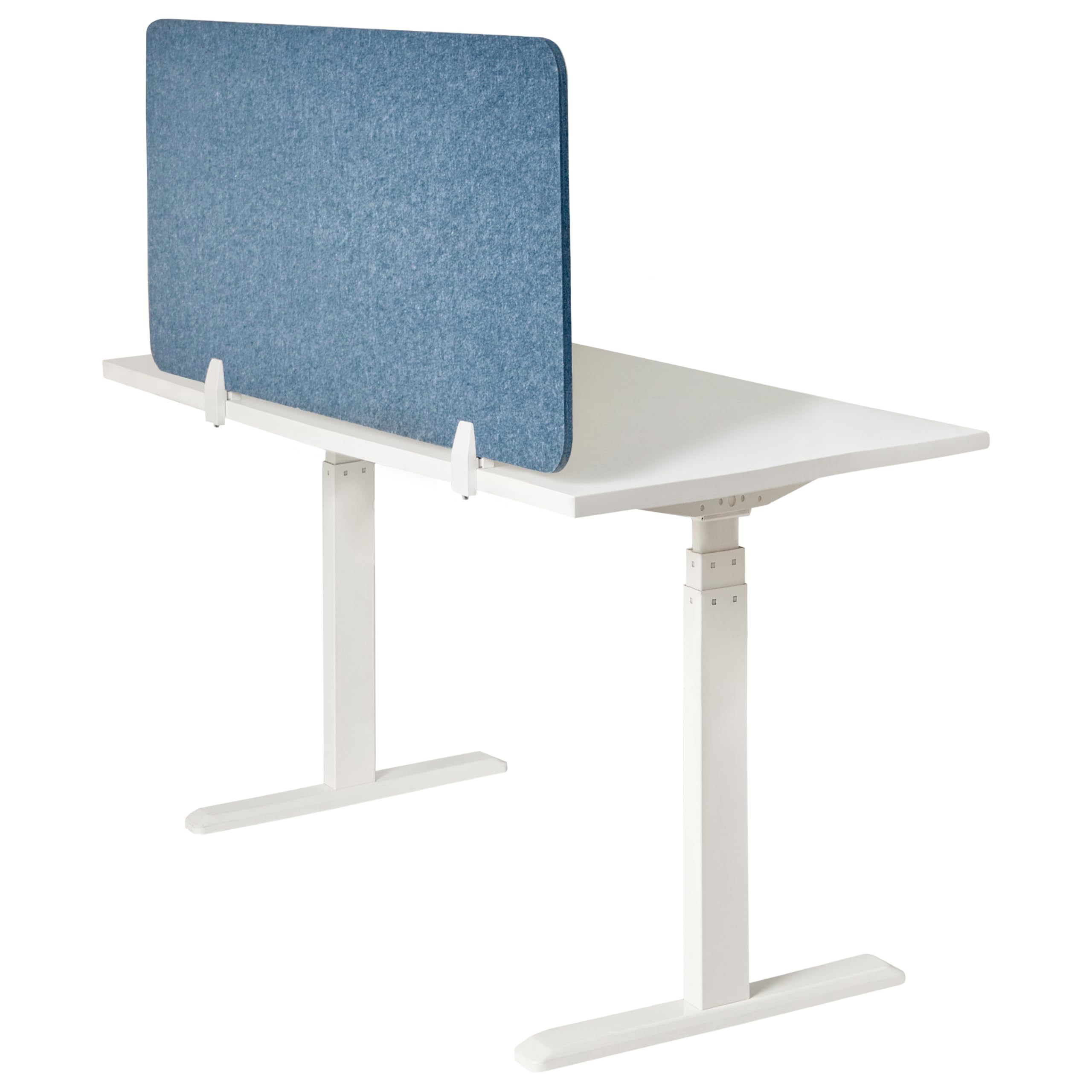 Beliani Séparateur de Bureau en Pet Acoustique Recouvert de Tissu 120 x 50 cm Bleu Split