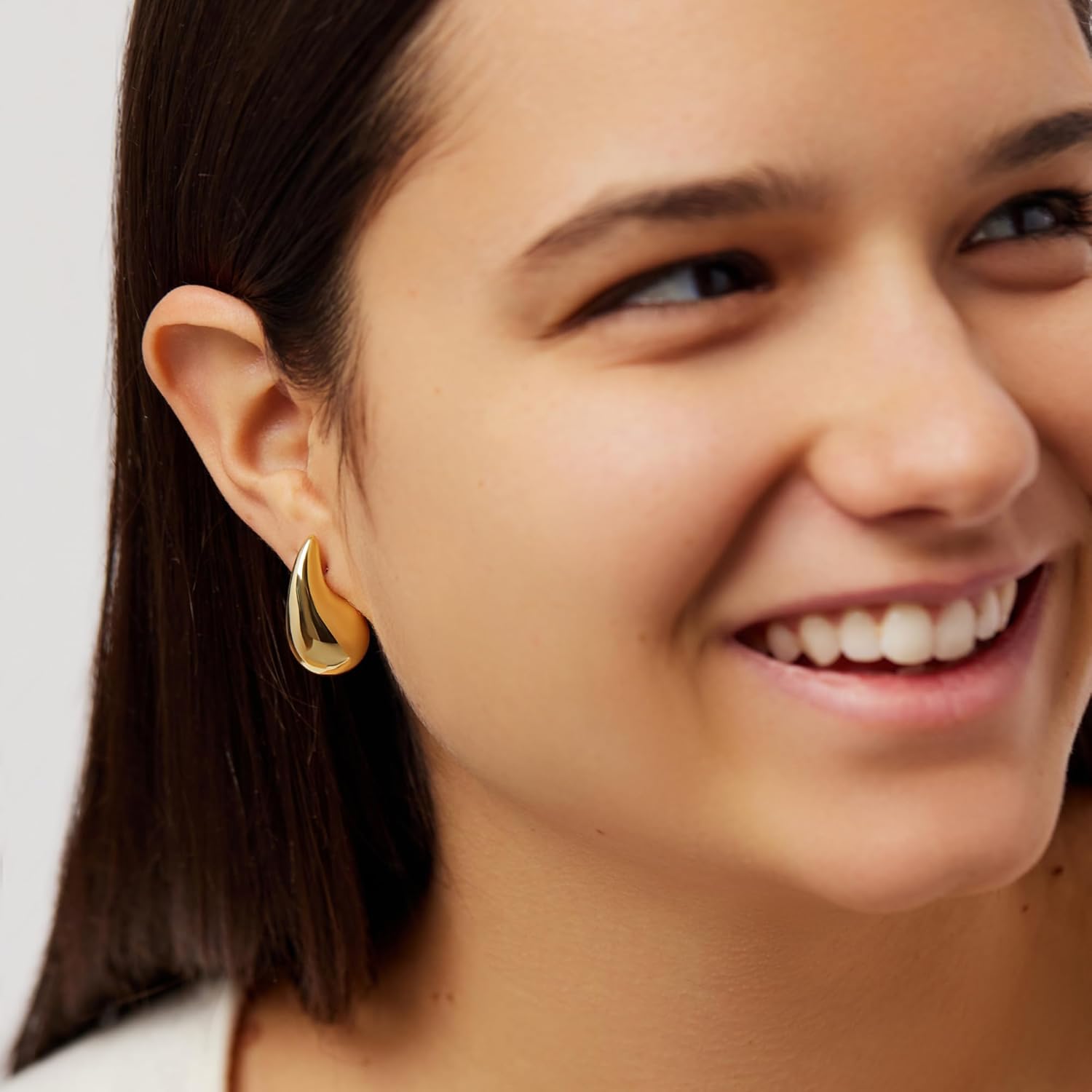 Ana Luisa Kiara Teardrop Earring - 14K Gold Plated Tear Drop Earrings Jewelry Dupes - Hypoallergenic, Water-Resistant, Tarnish-Free Ana Luisa Jewelry - Trendy 14K Gold Plated Chunky Earrings for Women