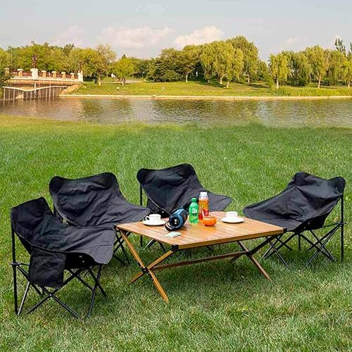 Miniatura 7 de Silla de camping plegable, silla portátil al aire libre para pesca, senderismo, picnic, camping, playa, césped, concierto, silla de camping compacta