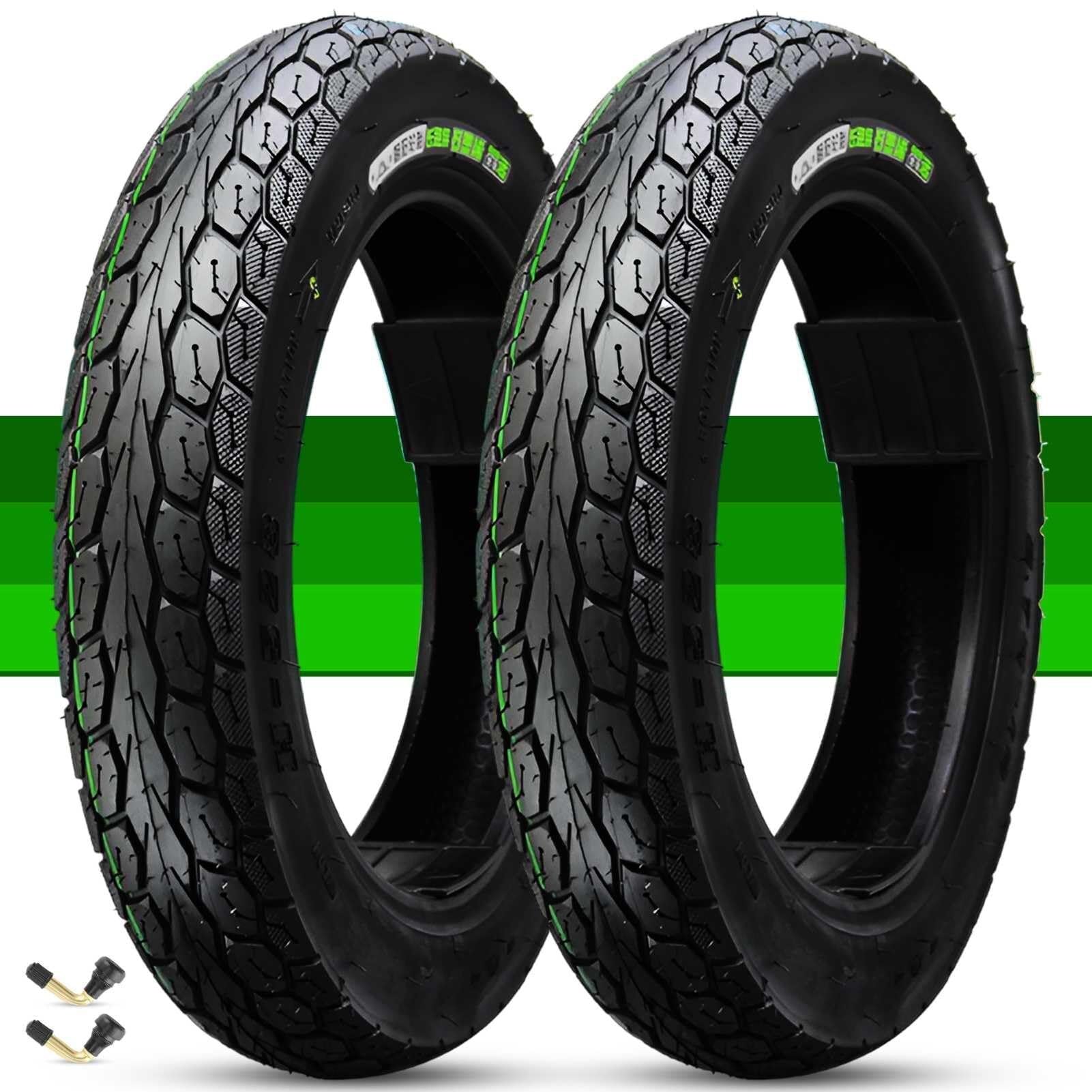 2PCS 2.75-10 Opona bez Wewnętrznej Rury dla Motocykla i Skutera, Odporna na Przebicia i Zużycie, 6PR, Klasa Prędkości 42J, Obciążenie do 150 kg, dla Przedniego i Tylnego Koła