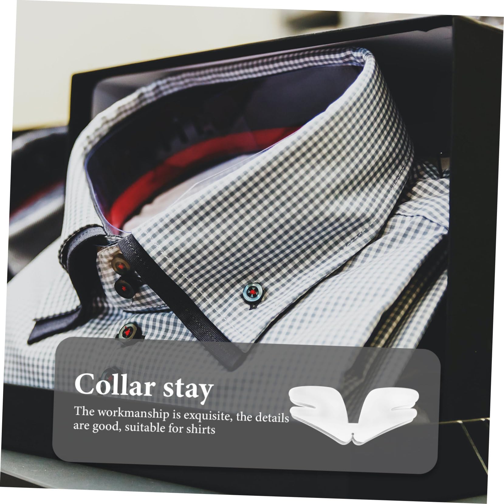FOMIYES Lápiz De Cuello Imanes De Sujeción Del Collar Refuerzo Corsé Tela Camisa De Hombre Se Queda Camisa Se Queda Para Los Hombres De La El Plastico