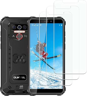 [3 Pack Tempered Glass Screen Protector for OUKITEL WP5/WP5 Pro Easy to Install, Anti-Scratch, Anti-Fingerprint, No-Bubble, HD Screen Protector Compatible with OUKITEL WP5/WP5 Pro