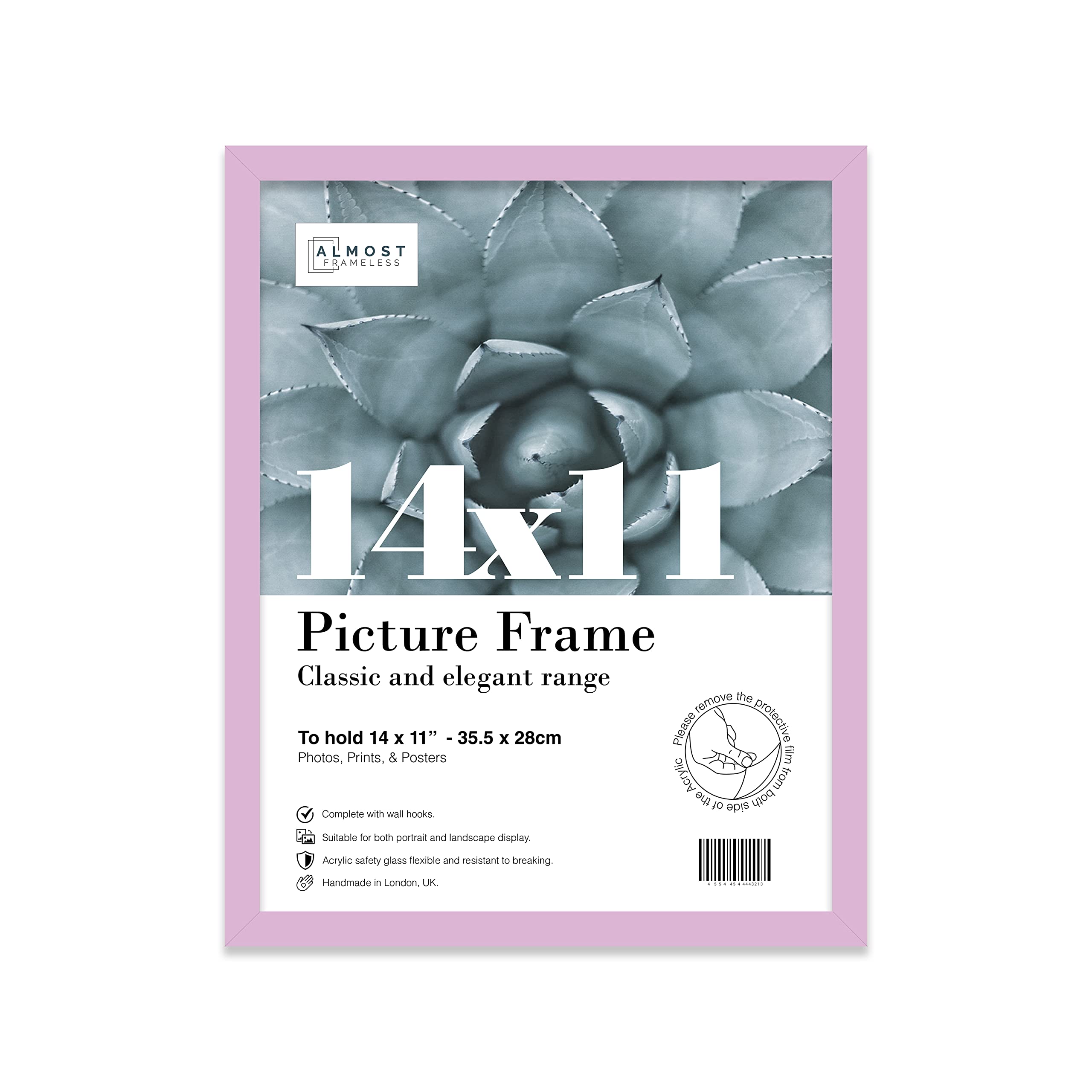14x11 Inch Lilac Photo Frame Wall Mountable Picture Frame Standard Photograph Size, 14" X 11" (36 X 28cm)