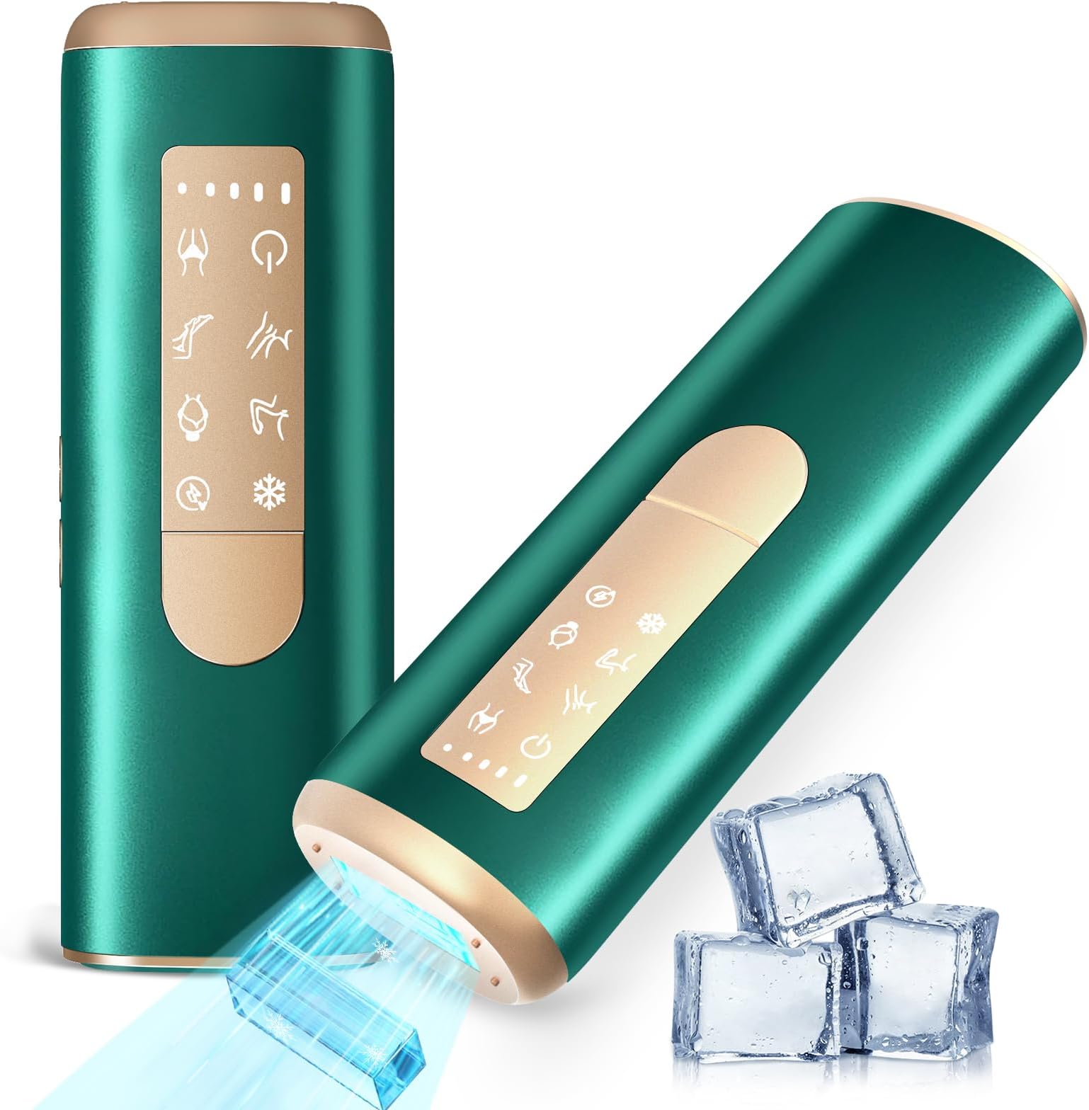 Laser hair removal, Laser hair removal for Women, IPL Laser Hair Removal with Nearly Painless Sapphire Ice-cooling, 20J MAX Energy and 5 Levels & 5 Modes, Visible Results in 3 Weeks Green