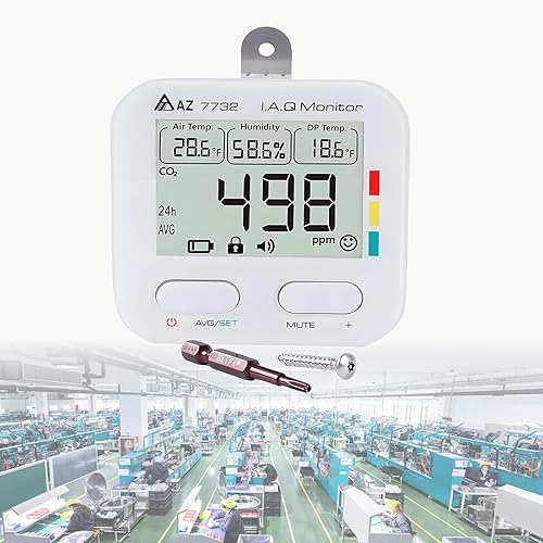 Monitor de calidad del aire interior, CO, monitor de temperatura y humedad, adecuado para espacios sin enchufes como dormitorios en el hogar, salas