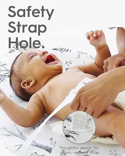 Miniatura 3 de TotBasic - Funda extra elástica para cambiador, sábanas de punto de jersey ultrasuaves de alta calidad, unisex para niños y niñas, correa de