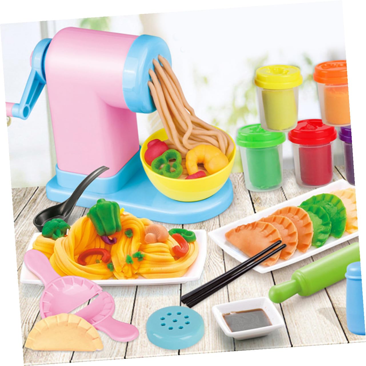 GARVALON Juguete de Plastilina Máquina para Hacer Fideos, 1 Set de Plástico, para Modelar Formas, Estimula la Imaginación, Niños en Aulas