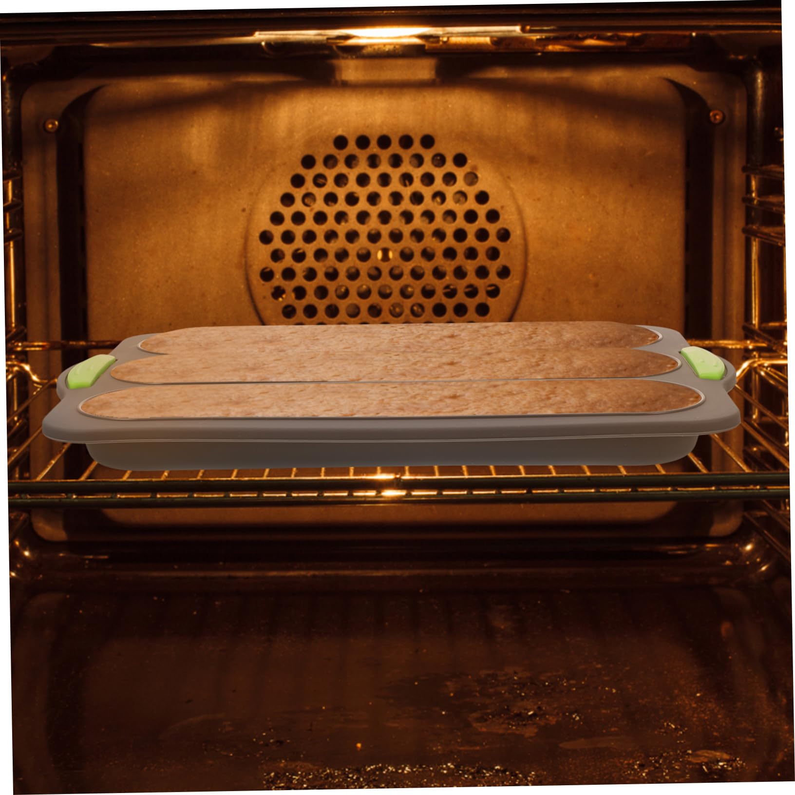 Sosoport Molde para Hornear Baguettes de Silicona Antiadherente Pan de Ranuras Accesorio de Cocina Desmontable para Hornear Pan y Habilidades de Panadería