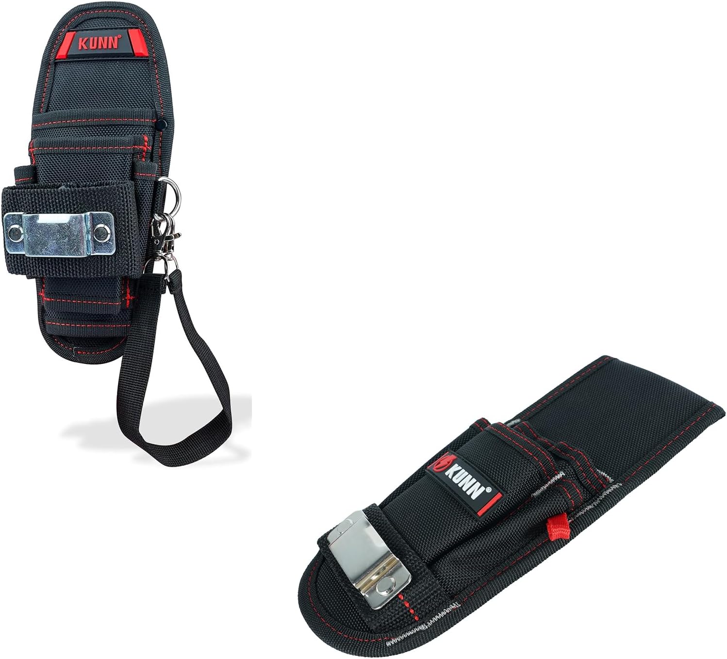 KUNN Small Tool Pouch with Belt Clip + Tool Organizer with Tape Measure Holder