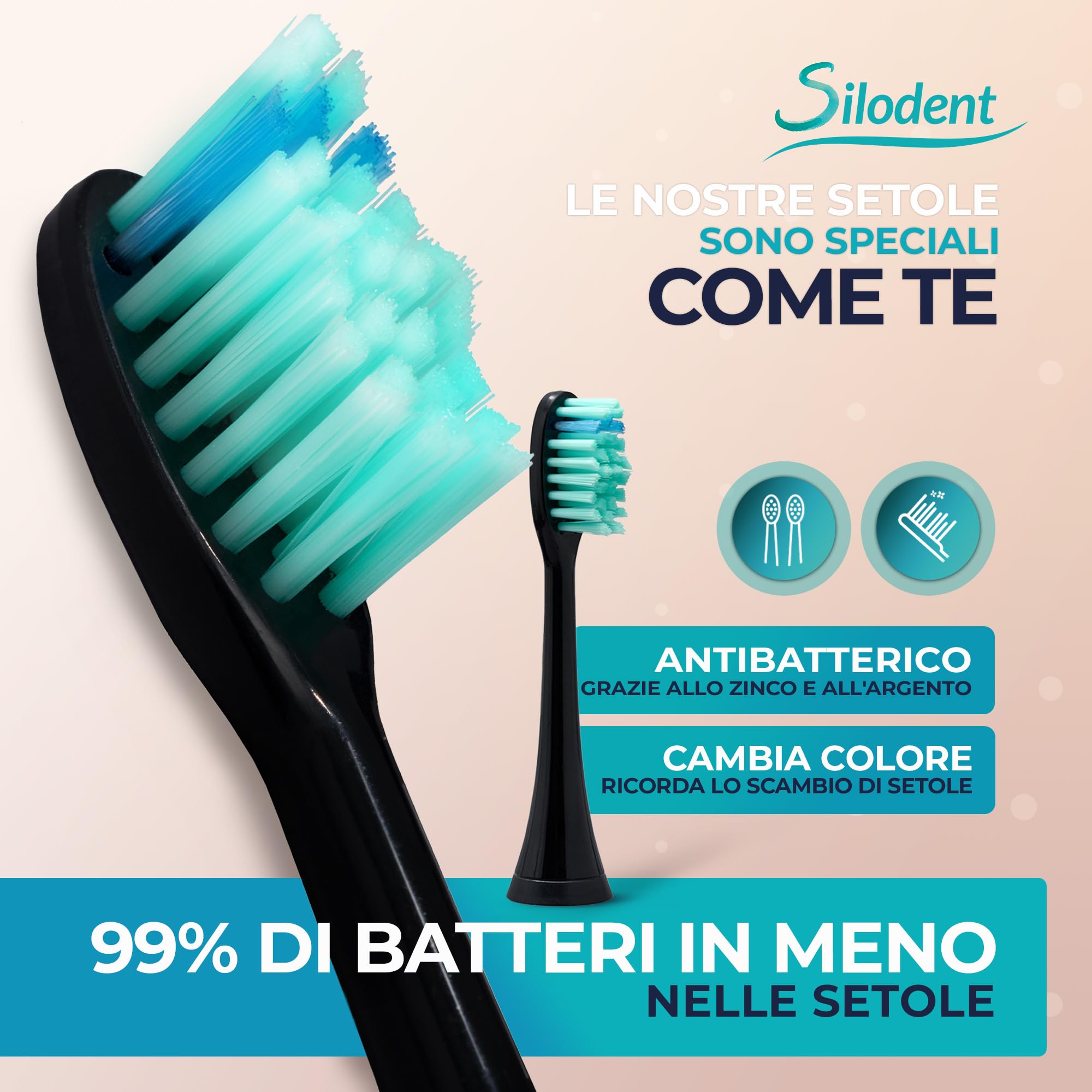 Spazzolino sonico Midnight Blue. Compatibile Sonicare, antisettico