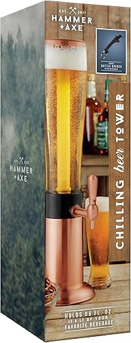 Miniatura 9 de Hammer + Axe Dispensador de bebidas  Gran capacidad para 7 latas de cerveza y enfriador de barras de hielo  Accesorio de bar en casa  Decoración