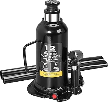 Torin AT91203BB Hydraulic Welded Bottle Jack, 12 Ton (24,000 lb) Capacity, Black
