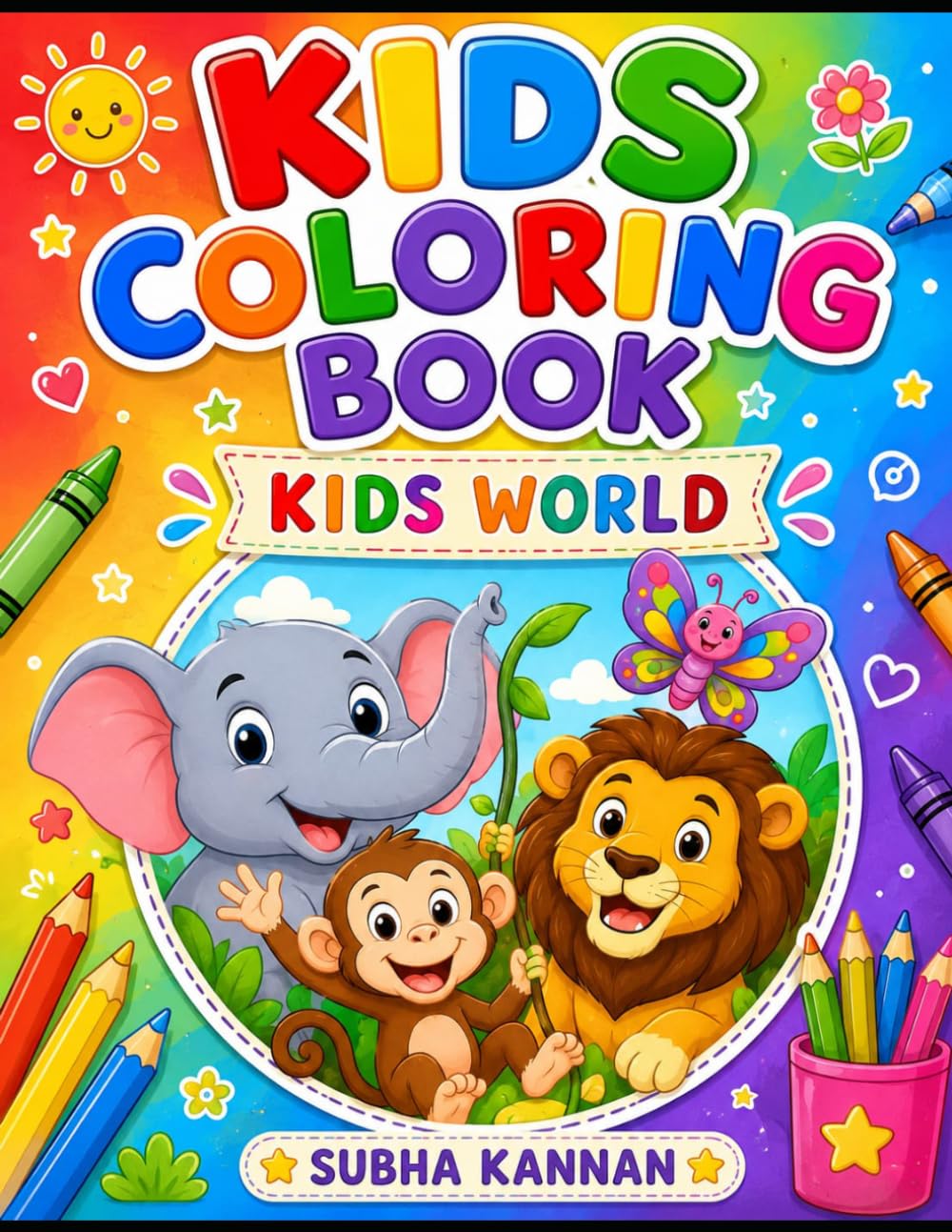 Animal Kingdom: A Fun Colouring Book for Kids Aged 3 to 6
