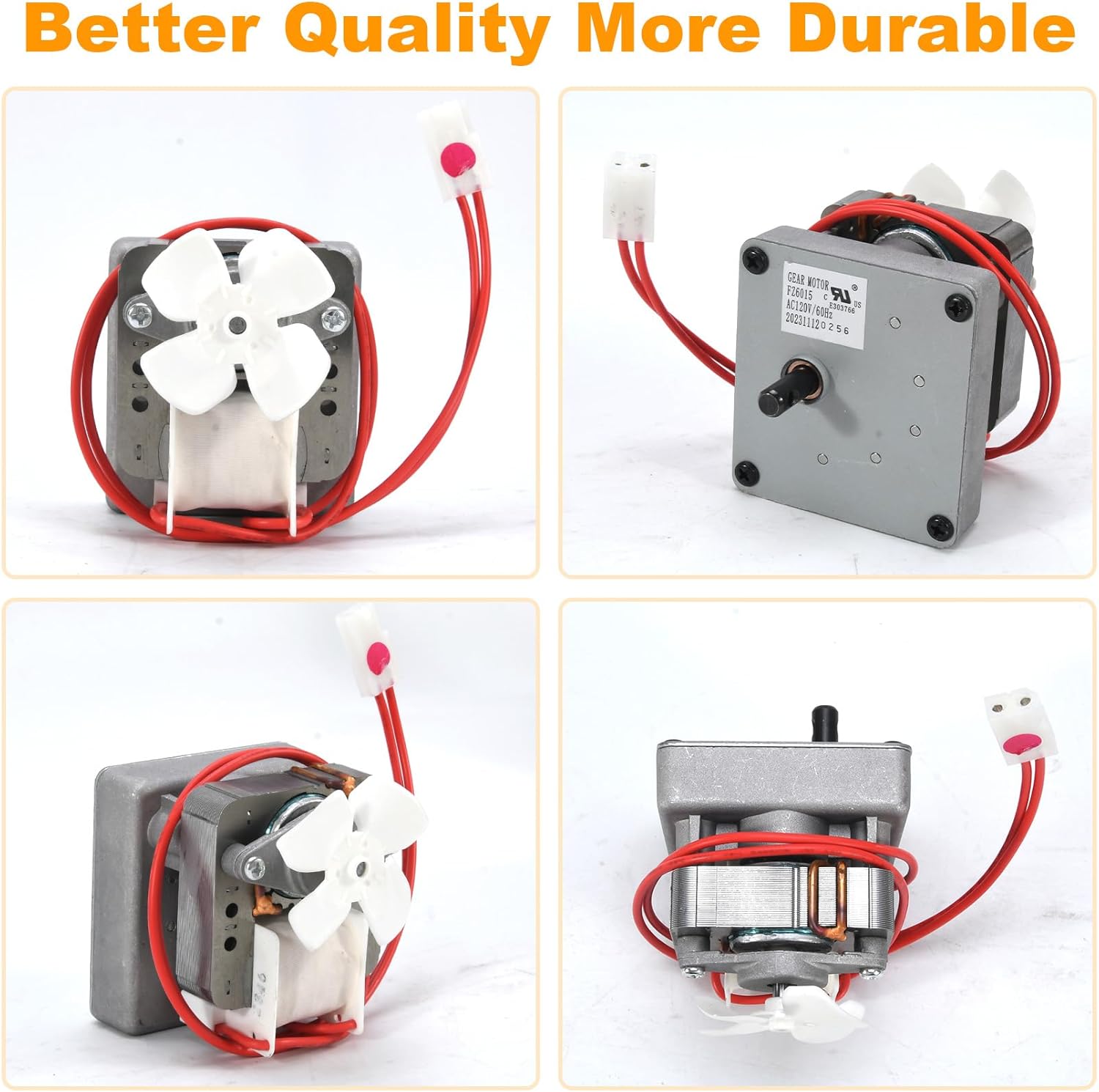 GasSaf 2.0RPM Auger Motor Replacement Parts for Pit Boss & Traeger Pellet Grills & Camp Chef Smoker Grill Drive Motor Replacement Parts 120V AC 60Hz 2 Pole