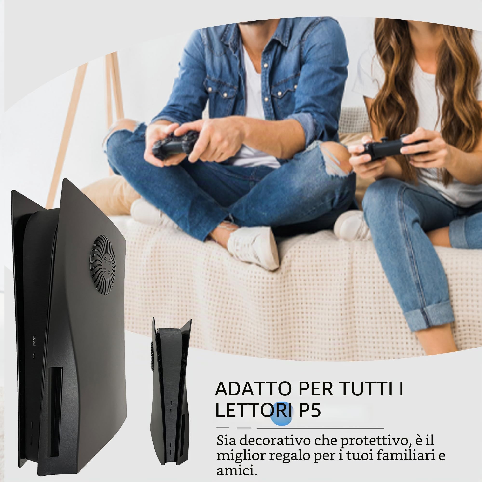 Placche frontale con sfogo di raffreddamento Copertura della console per Disc Edition laterale di ricambio Accessori per coperture Custodia rigida antigraffio e antipolvere nera