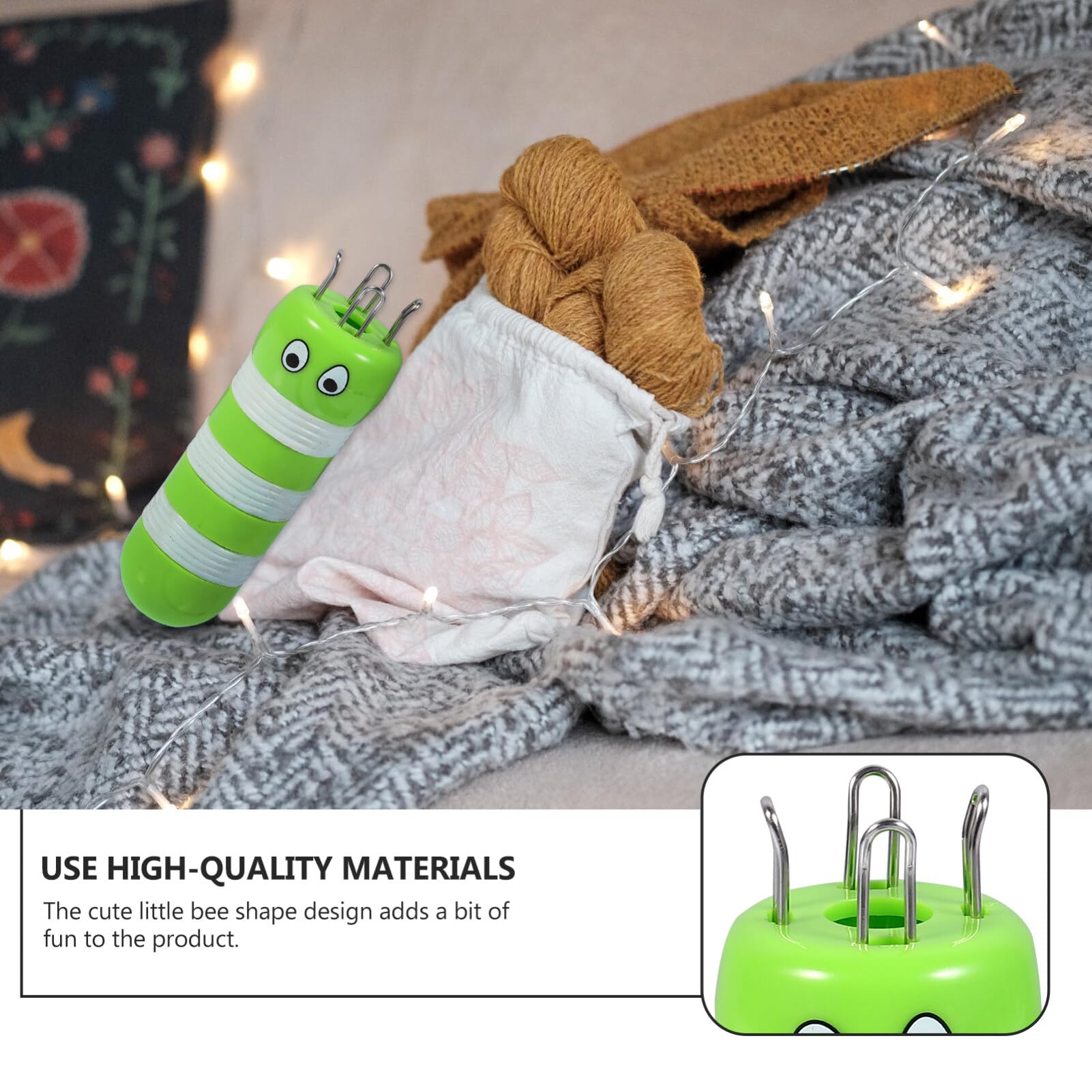 HEALLILY Bee Shaped Rope Knitter French Knitter Sweater Stitch Needle DIY Knitting Tool for Bracelets Scarves Hair Ropes Compact Lightweight - Image 3