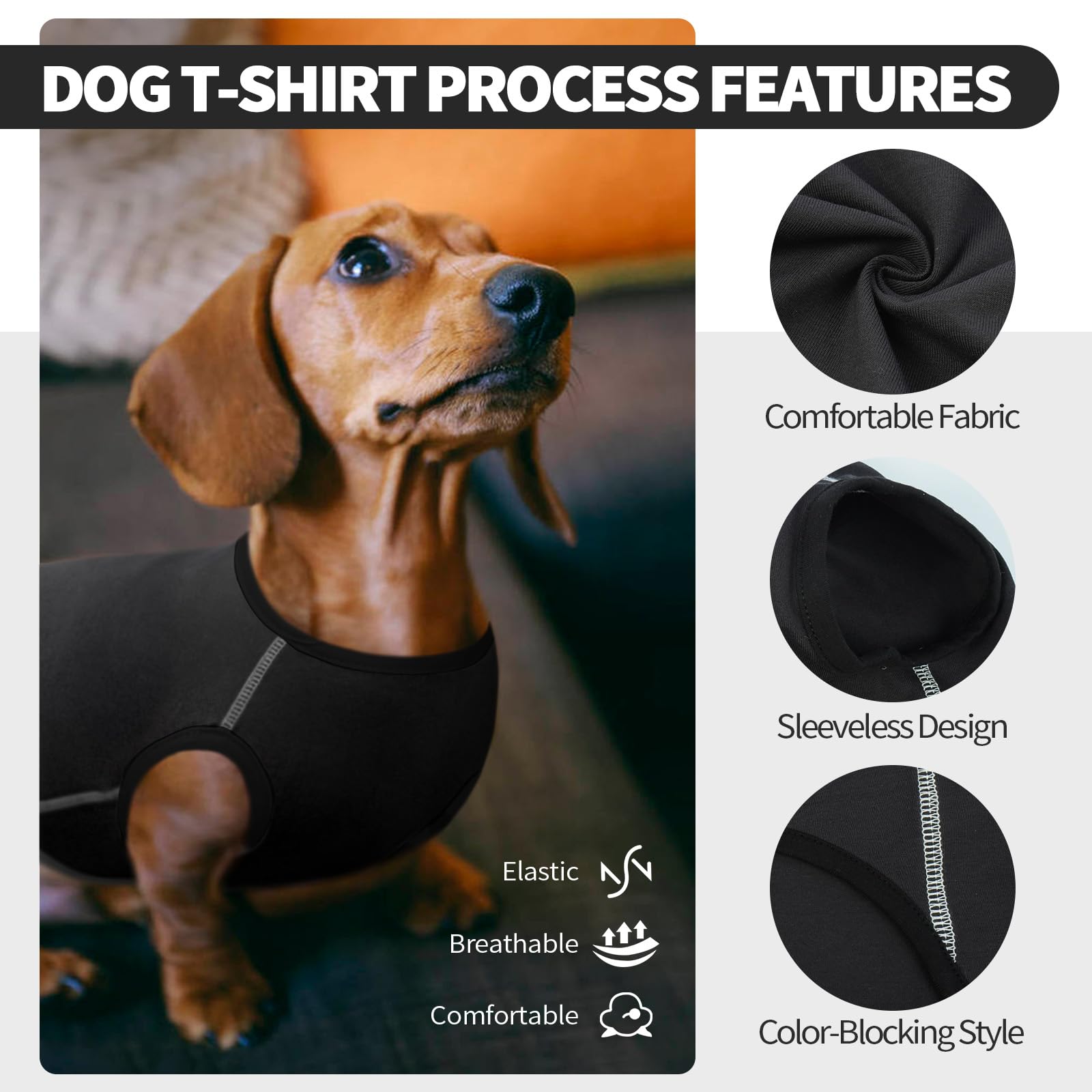 Hjyokuso Dachshund Jumper, Sausage Dog Fleece Sweater, Lightweight Stretch Pullover Dog Vest for Miniature Dachshunds - Image 2