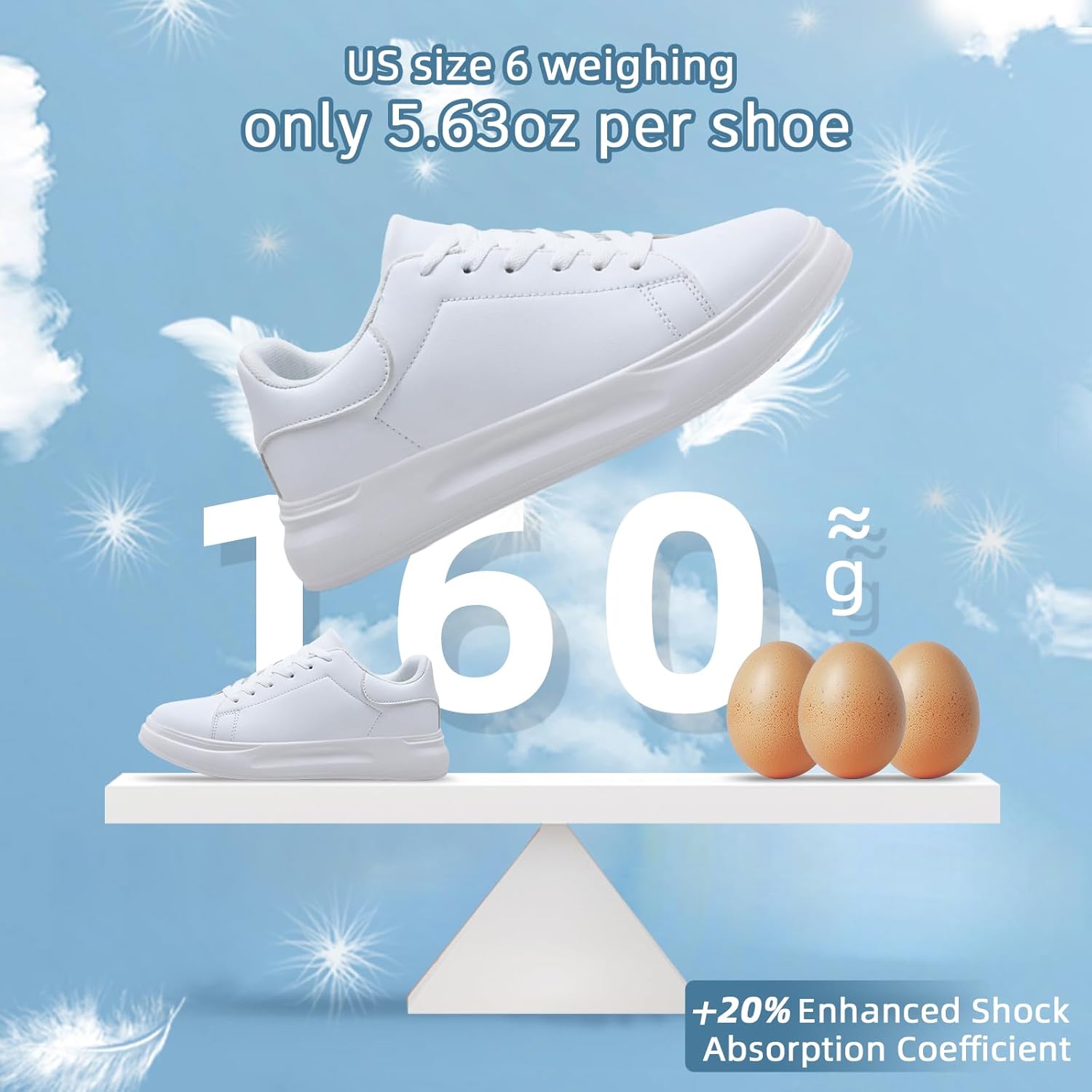 Betrue Women's Fashion Sneakers, Walking Shoes, Height Increase, Lightweight, Comfortable, Casual, EVA Lace-Up Shoes for Women - Image 6