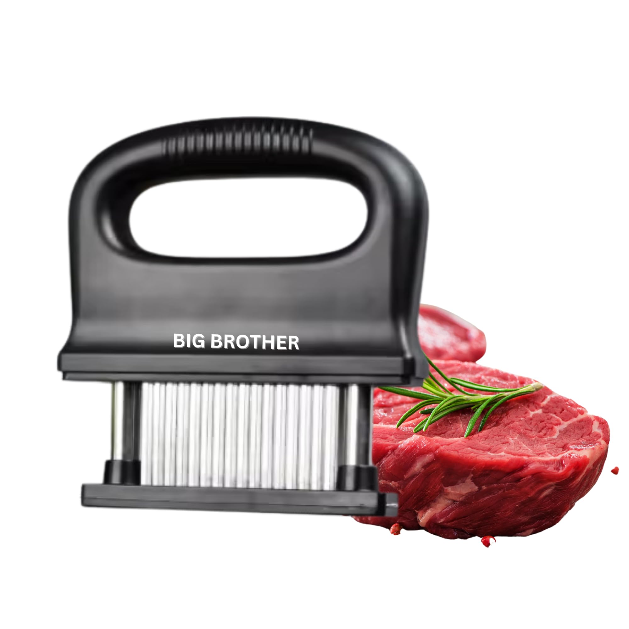 BIG BROTHERMeat Tenderizer | 48 Stainless Steel Needle Blades Meat Tenderizer Tool | Meat Tenderizer Stapler | with Removable Bottom Tenderizer Easy to Clean.