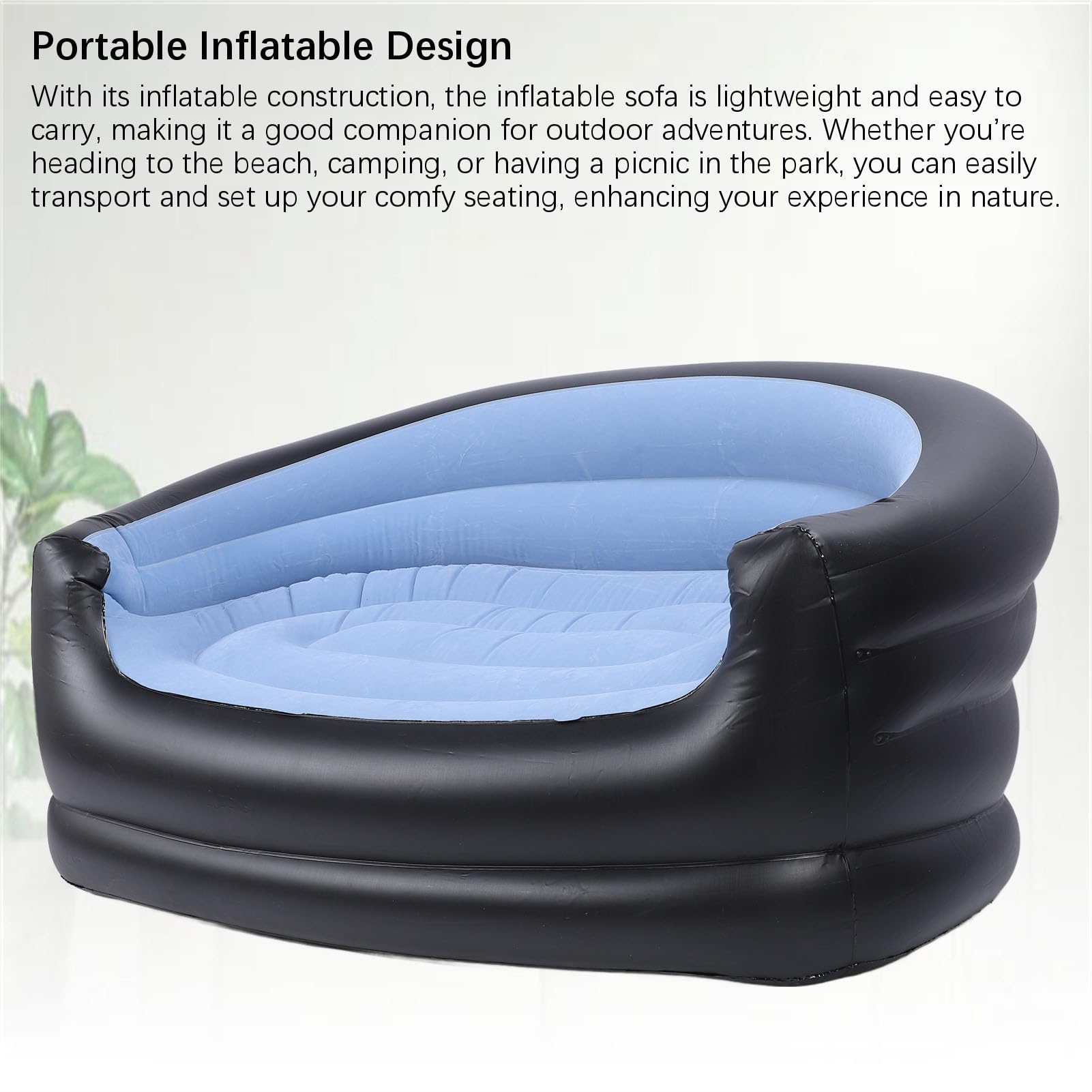 Tragbare Aufblasbare Couch, Wasserdichtes PVC, Zweisitzer-Lounge