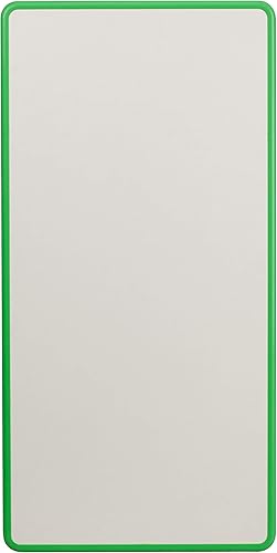 Miniatura 3 de Flash Furniture Wren - Mesa rectangular de plástico verde de 23.625 pulgadas de ancho x 47.25 pulgadas de largo, con parte superior gris