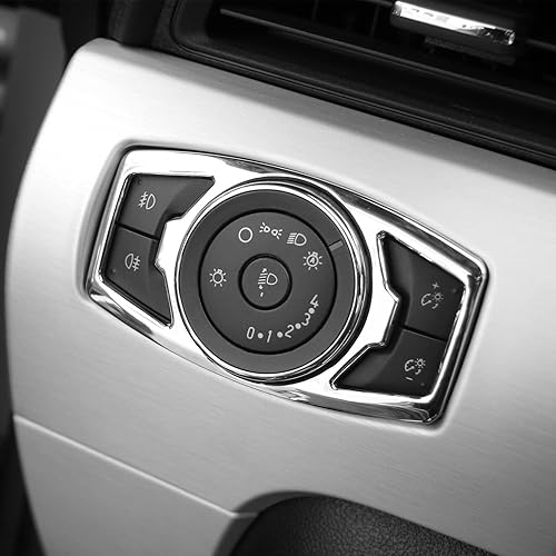 Miniatura 6 de Linskip Cubierta de control de luz compatible con Ford F150 2015 2016 2017 2018 2019 2020, para faros Mustang 2015-2022 de haz alto antiniebla,