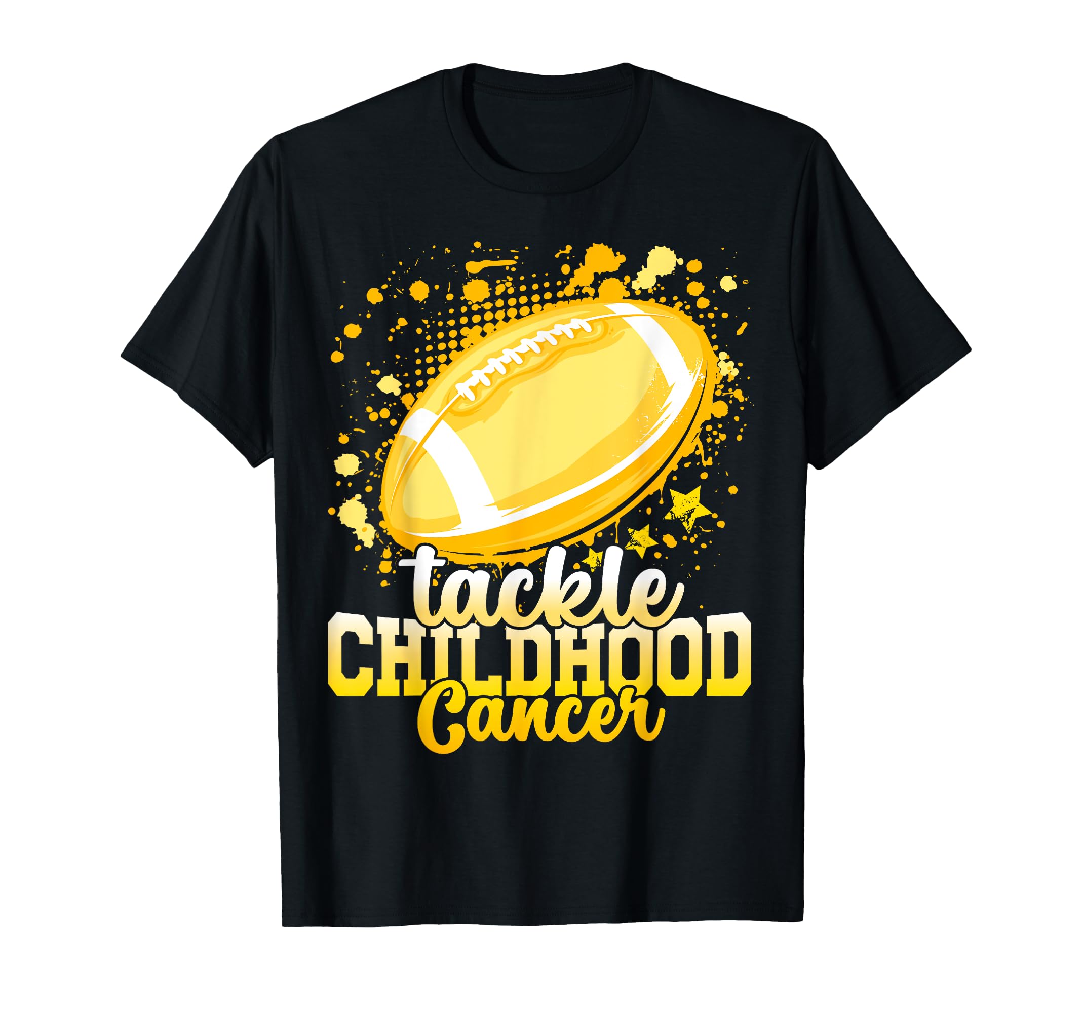 Tackle Childhood cancer football childhood cancer awareness T-Shirt