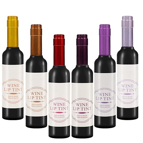 Moulis Juego de maquillaje de lápiz labial líquido 6 piezas juego de brillo de labios impermeable de larga duración taza antiadherente que no se