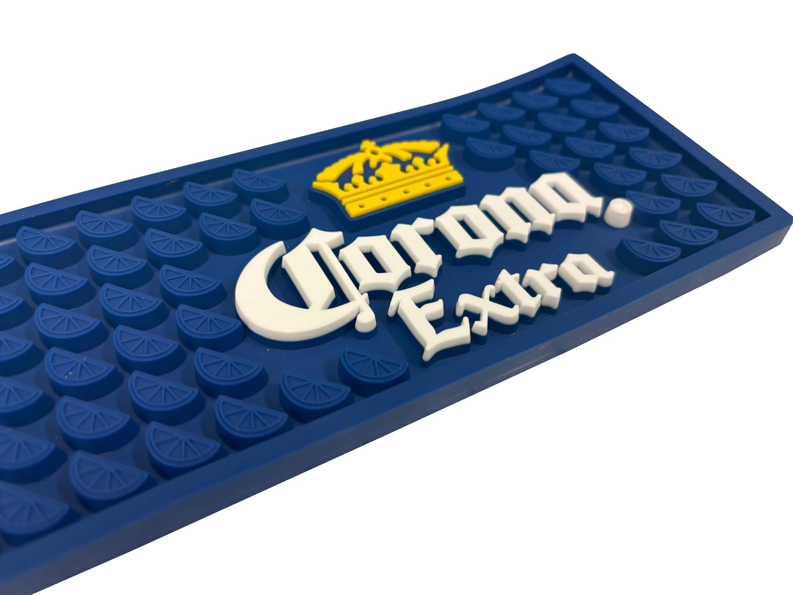 Alfombrilla de barra compatible con Corona Extra Beer - Alfombrilla de goteo profesional - Licencia oficial - 23.5 x 4 pulgadas