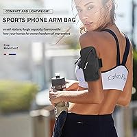 Vista 5 de Muñequera para teléfono celular, ajuste universal, resistente al agua, transpirable, soporte para teléfono para correr, ciclismo, escalada