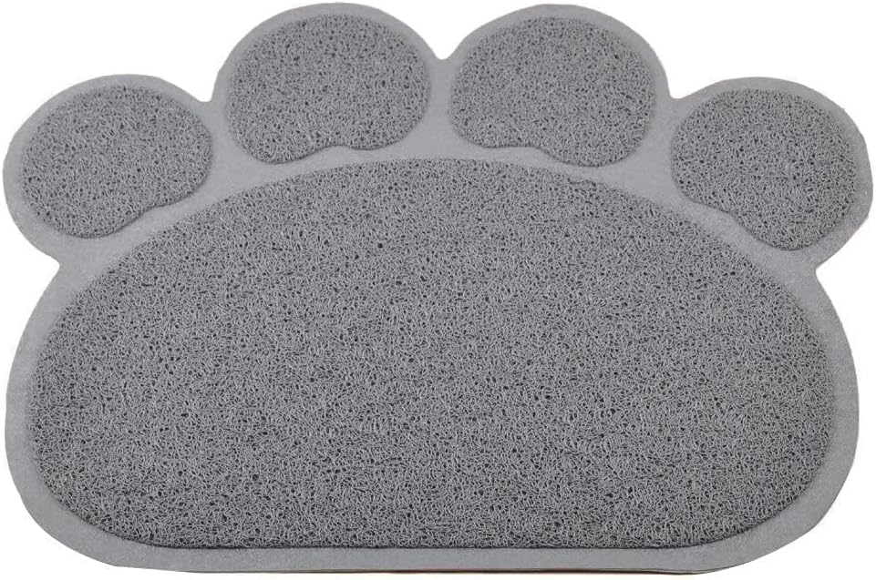 Image of Foodie Puppies Cat Litter & Food Mat with Non-Slip and Waterproof Backing - (Paw Mat - Small) (30x40cm), Great Scatter Control, Keep Floors Clean, Soft on Sensitive Kitty Paws