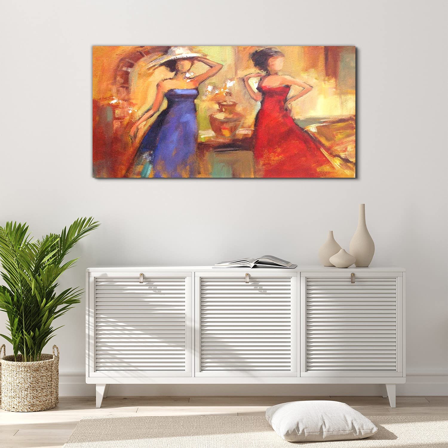 Coloray Pintura acrílica Vidrio Acrílico 120x60cm Cuadro De Pared Sala De Estar Arte Mural - Arte arte de mujeres