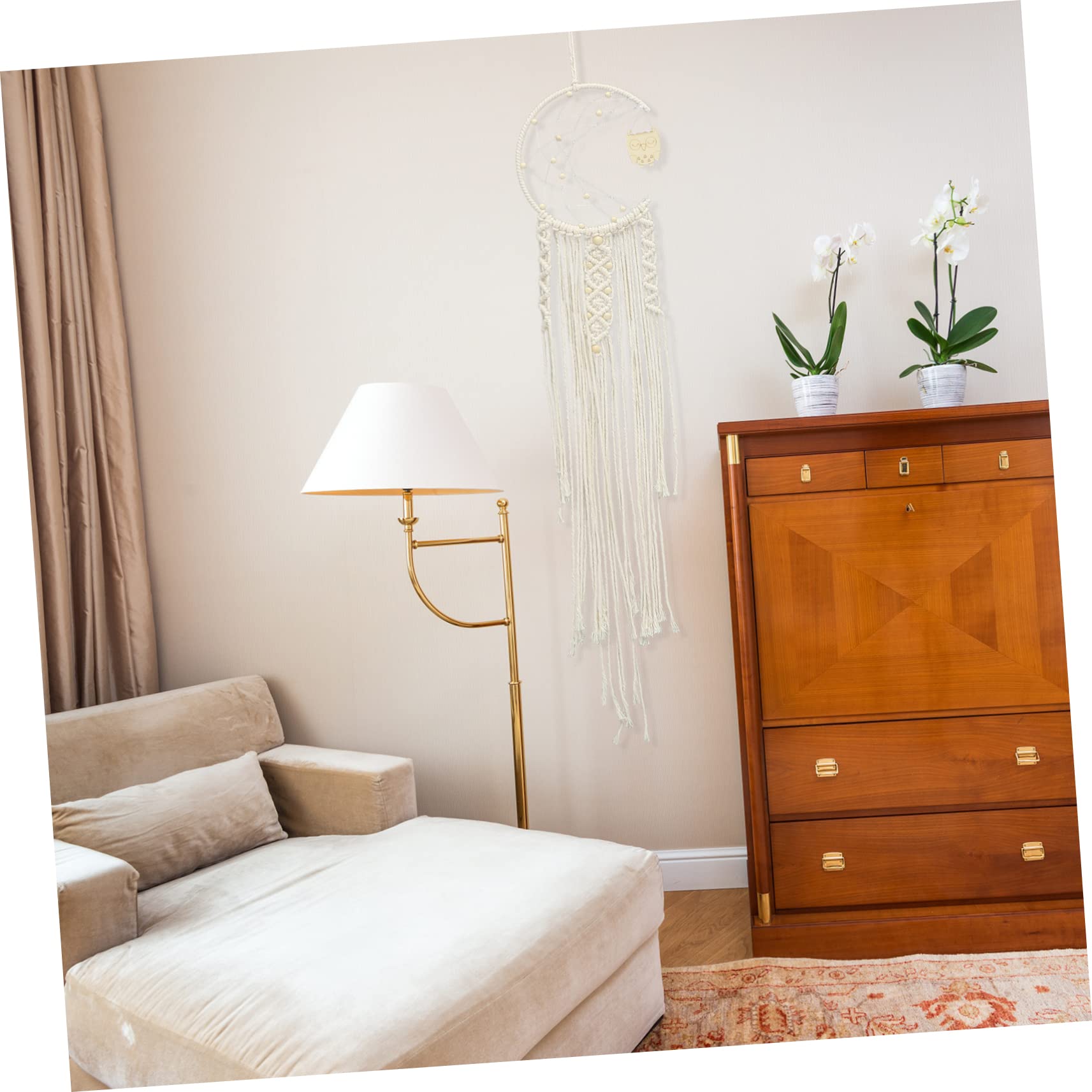 Cabilock 2piezas Macrame Woven Wall Hanging Dream Catcher De Decoración Boho para Hogar Oficina y Salas Tapestry Pendiente Artesanal para Sueños y Relax
